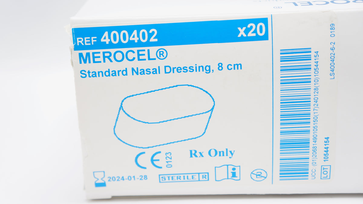 Medtronic 400402 MEROCEL Standard Nasal Dressing, 8cm (x) - Box of 11 ...