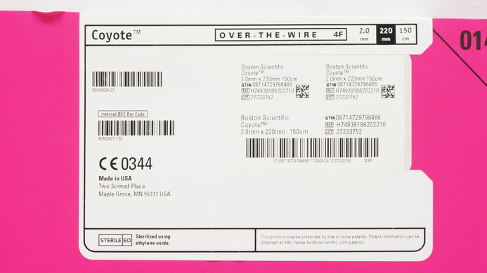 Boston Scientific 3918620221 Coyote PTA Dilatation Cath. 2.0 Boston Scientific 3918620221 Coyote PTA Dilatation Cath. 2.0