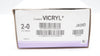 Ethicon J839D 2-0 Coated VICRYL Stre CT-1 36mm 1/2c Taper, 18 inch - Box of 11