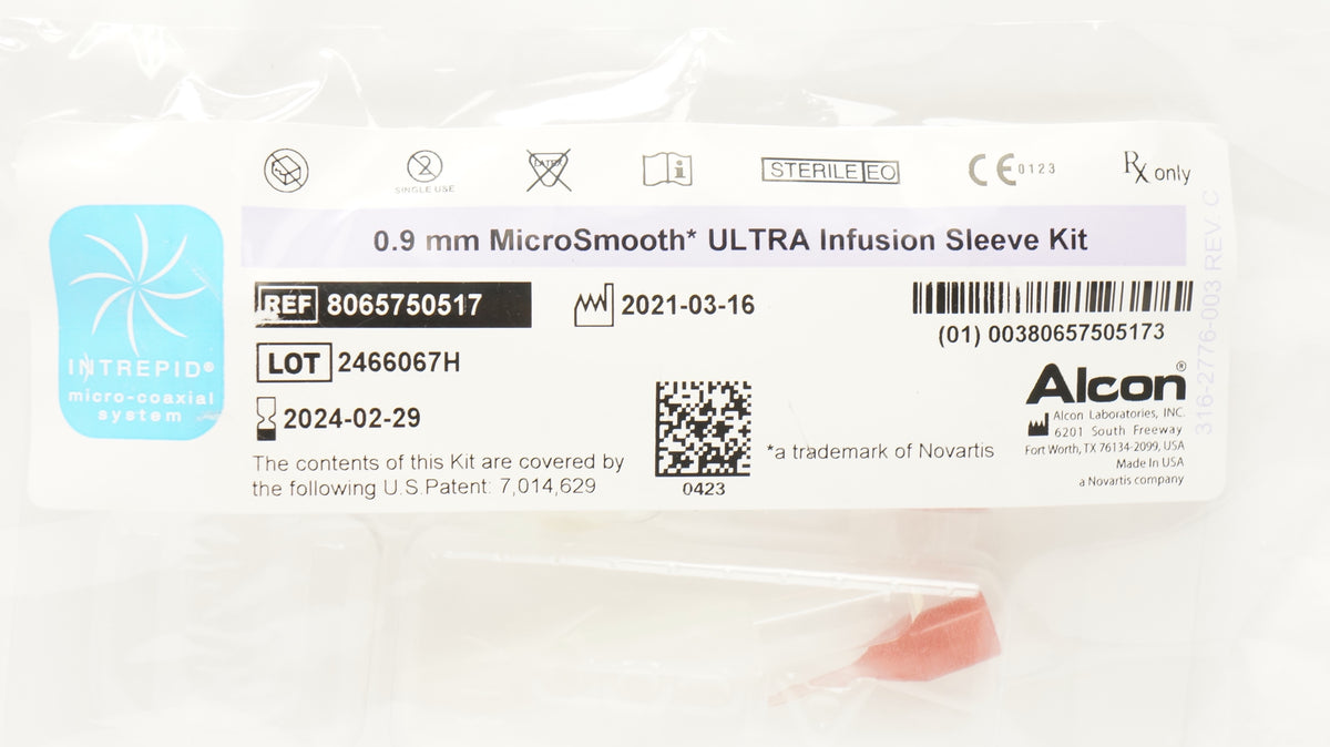 Alcon 8065750517 MicroSmooth ULTRA Infusion Sleeve Kit 0.9mm (x ...