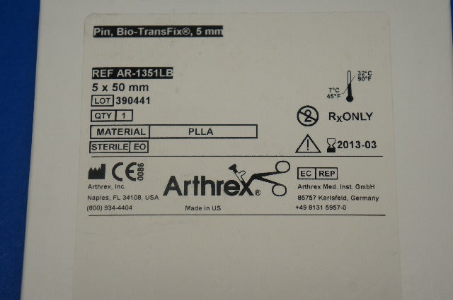 Arthrex AR-1351LB Pin, Bio-TransFix, 5 x 50mm (x) – Imedicsales
