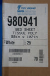 TIDI Brand 980941 Bed Sheet Tissue Poly 58