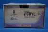 Ethicon J906G VICRYL, SUTUPAK Violet Braided 12-18 - Box of 12