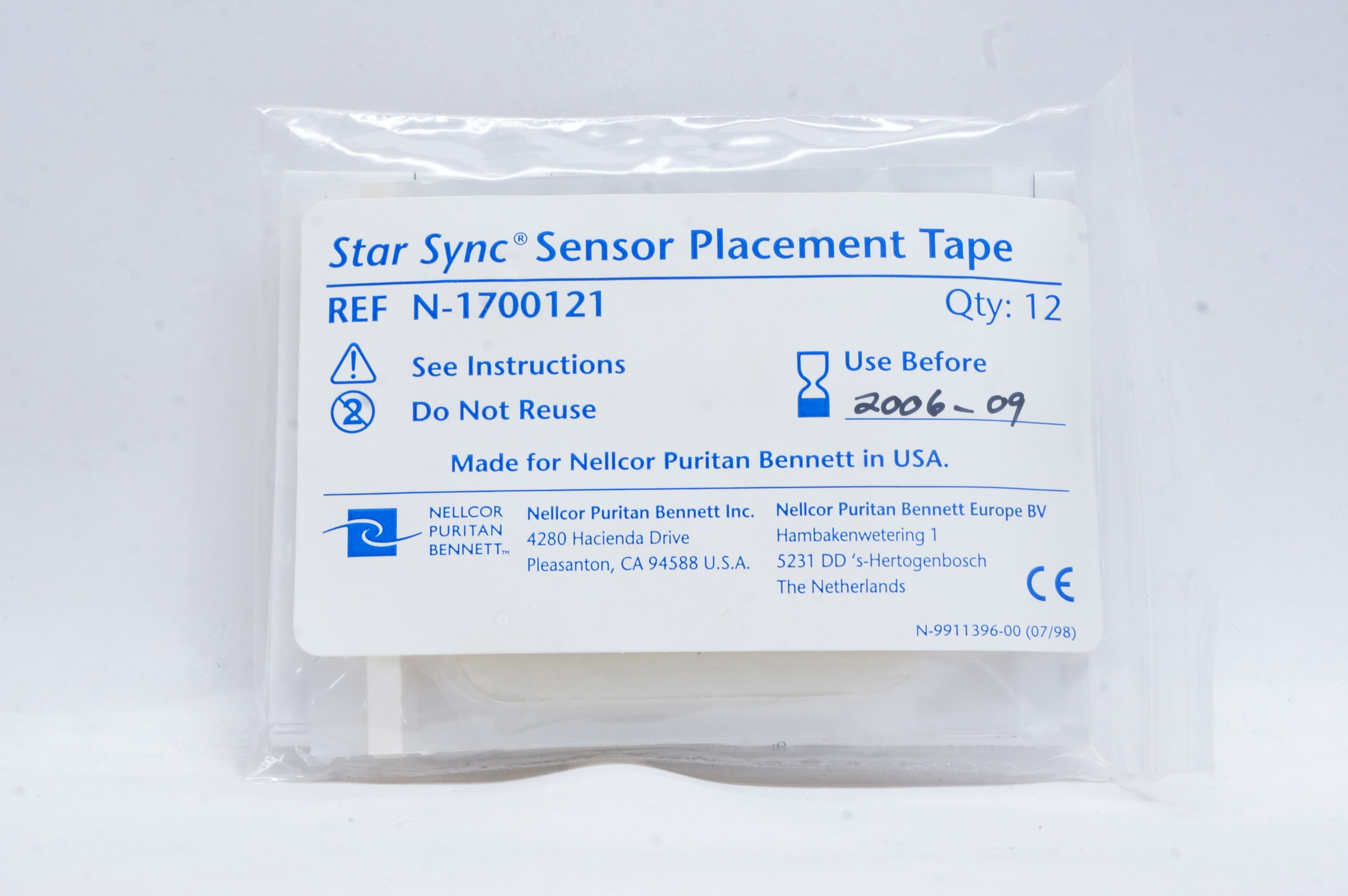 Nellcor N-1700121 Star Sync Sensor Placement Tape (x) - Box of 12