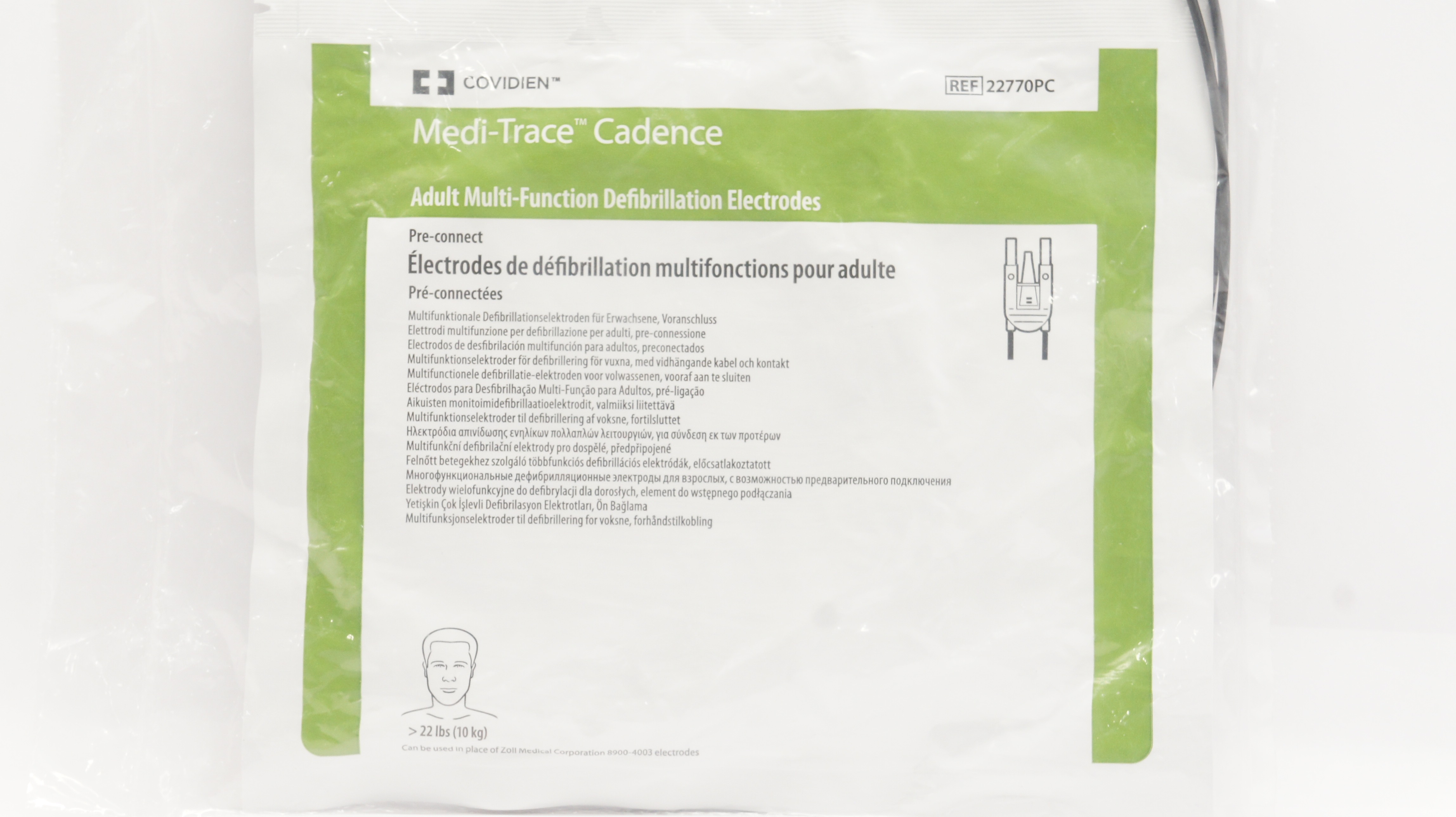 Covidien 22770PC Medi-Trace Cadence Adult Multi-Function Electrodes >22lbs (x)