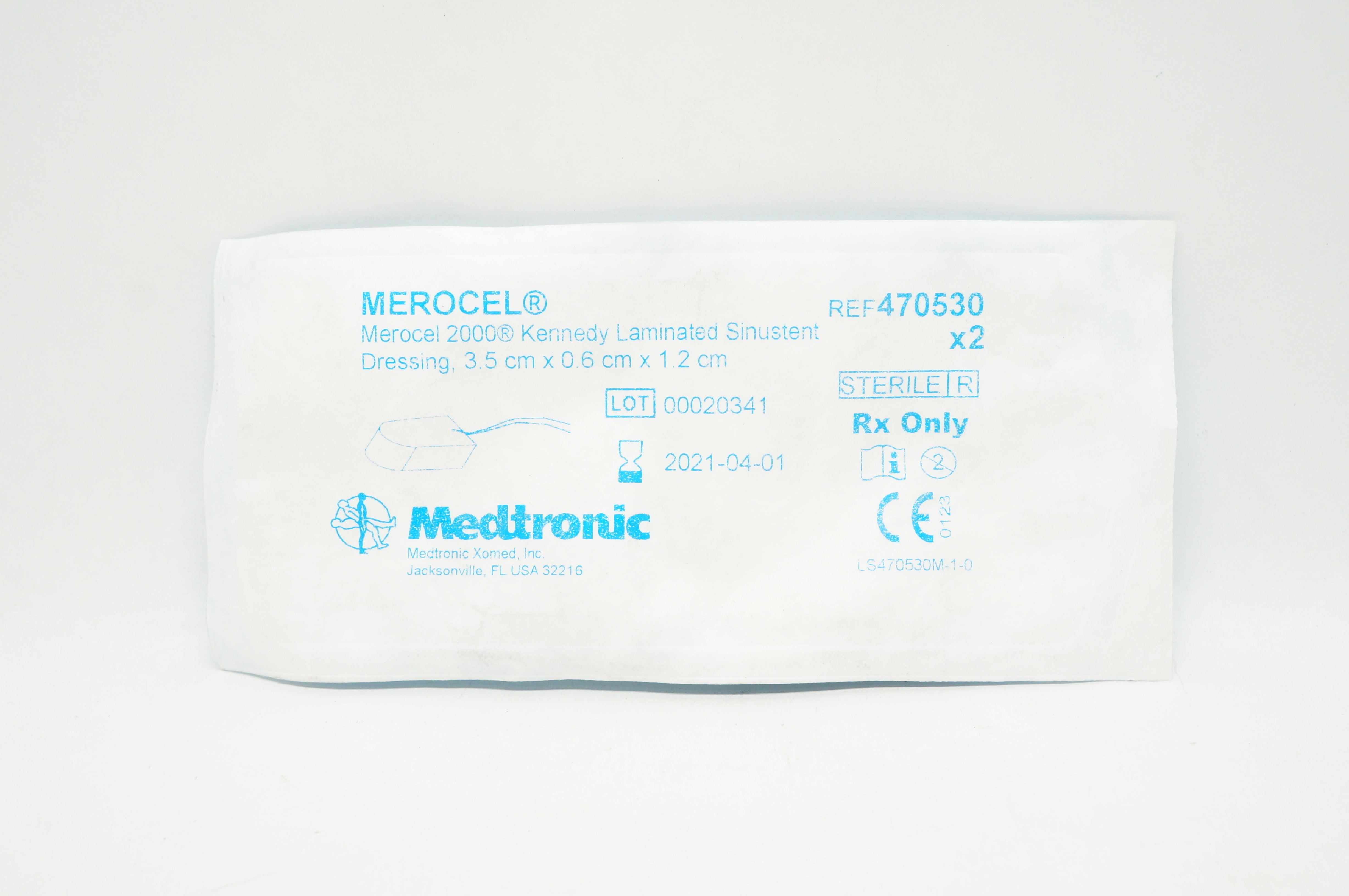 Medtronic 470530 Laminated Sinustent Dressing 3.5 x 0.6 x 1.2cm (x) - Pack of 2