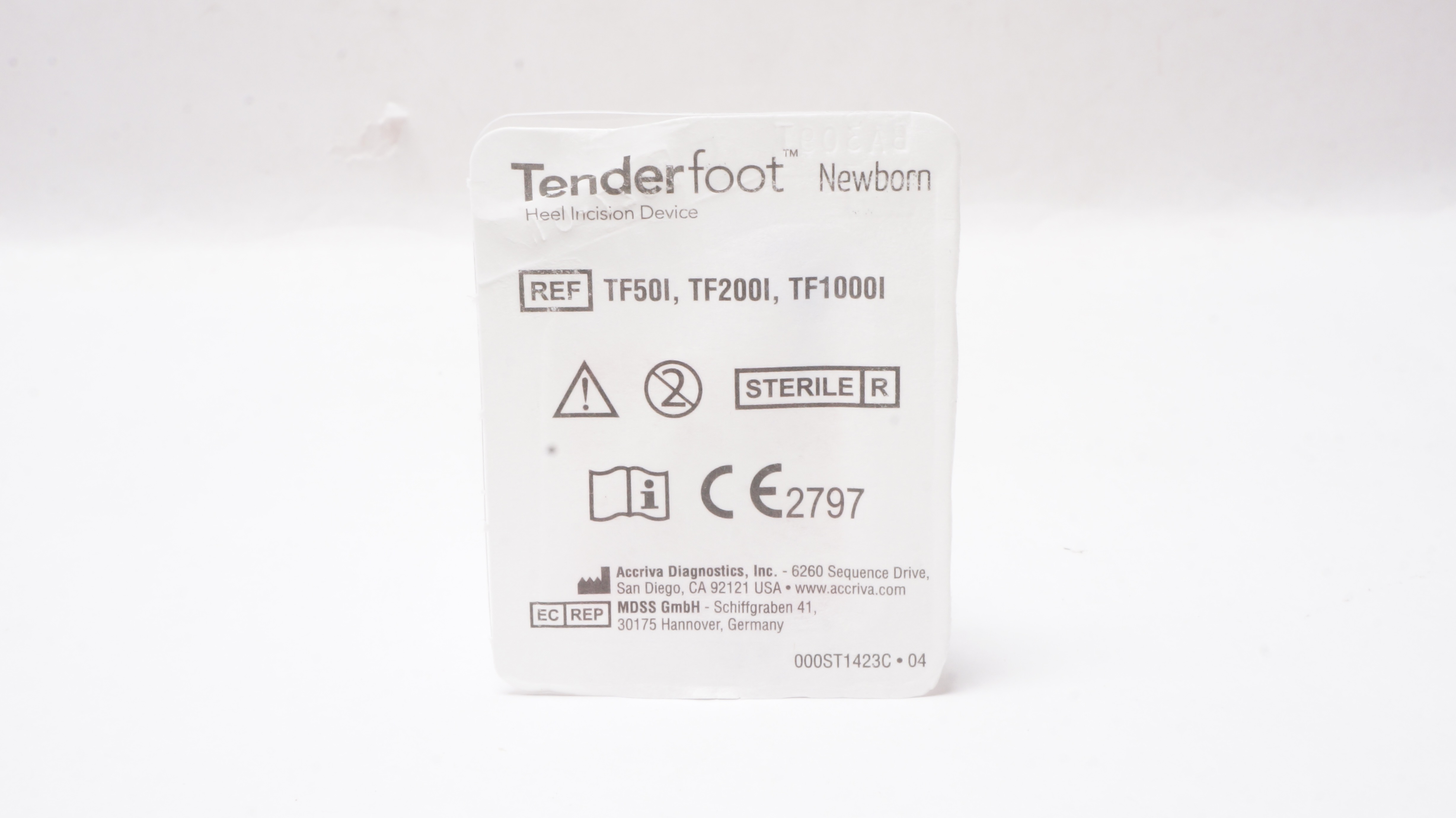Accriva Diagnostics TF50I/TF200I/TF1000I TenderFoot Newborn Heel Incision Device