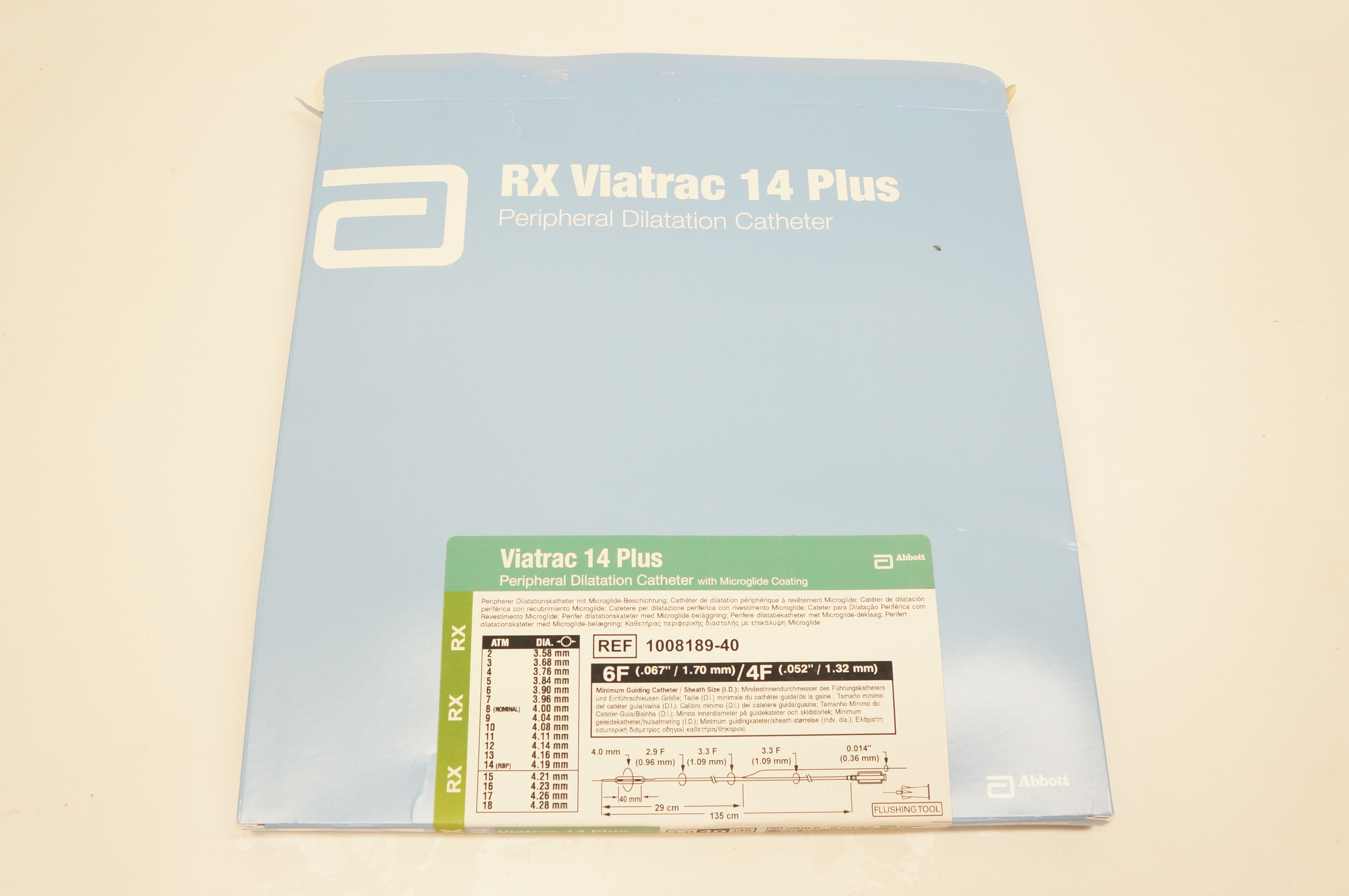 Abbott 1008189-40 Viatrac 14 Plus Peripheral Dilatation Cath. 6F (x)