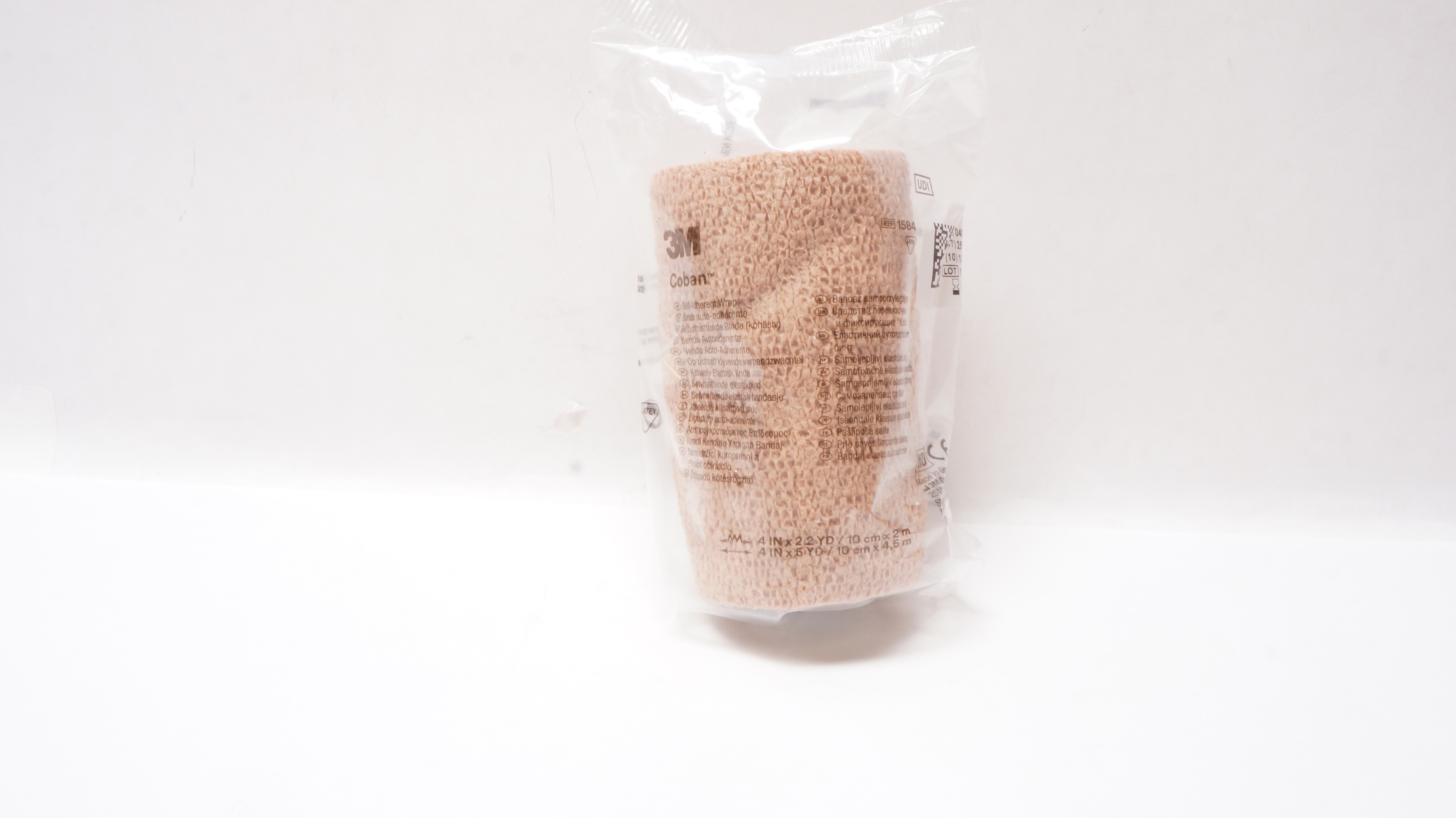 3M 1584 Coban Self-Adherent Wrap 4inch x 2.2yds 4inch x 5yds