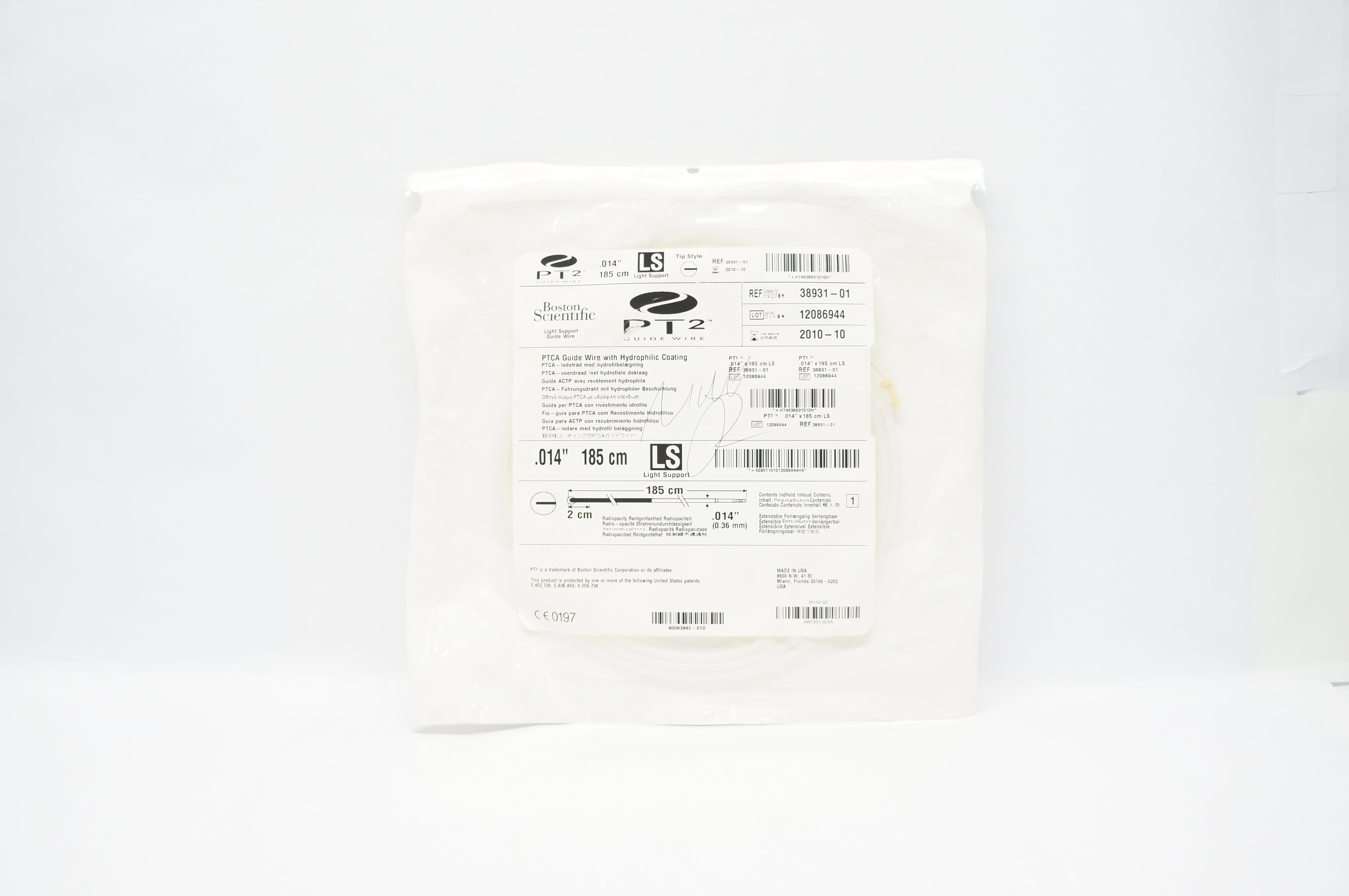 Boston Scientific 38931-01 PTCA Guide Wire with Hydrophilic Coating 0.014in. (x)