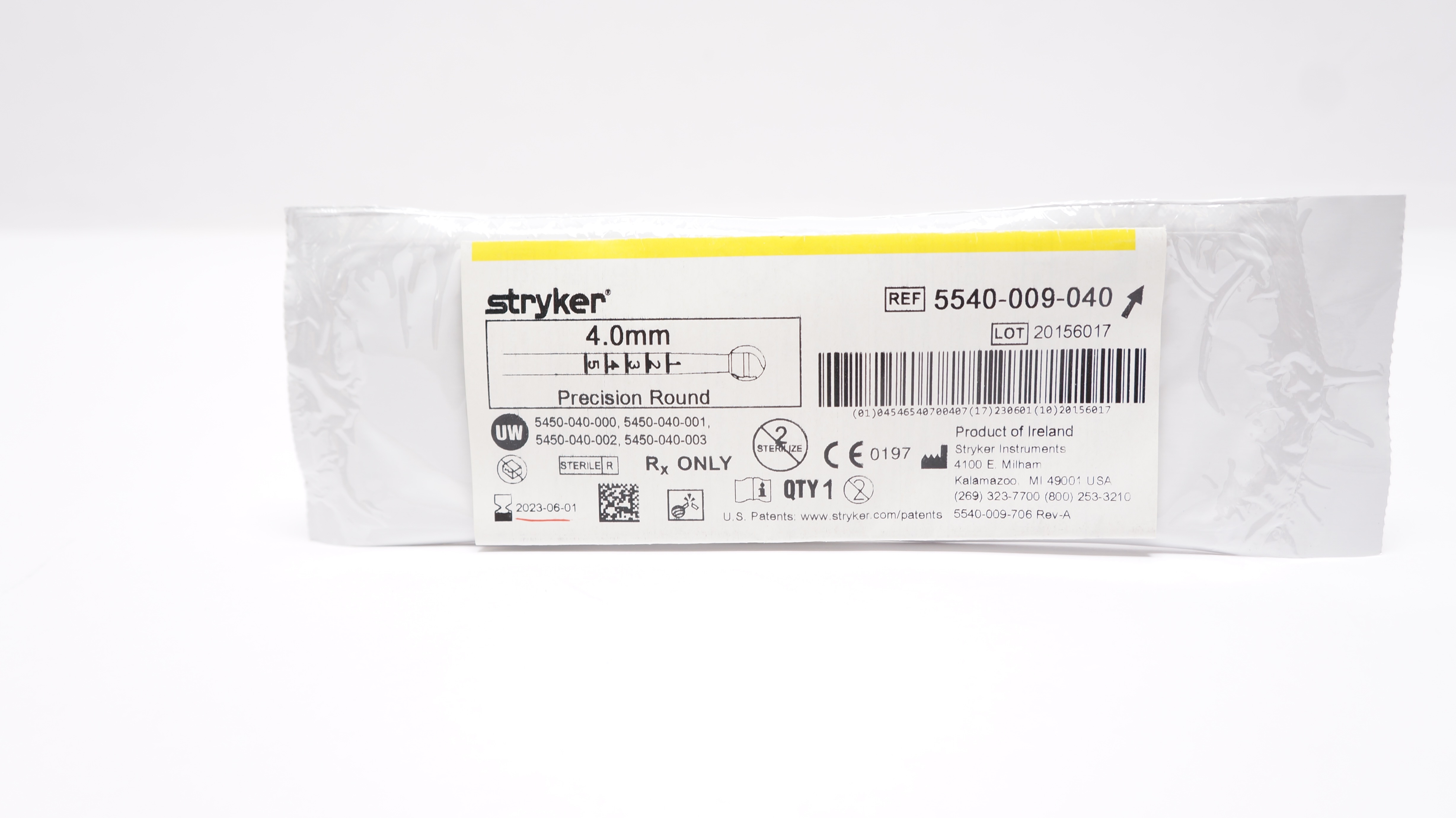 Stryker 5540-009-040 Precision Round 4.0mm (x)