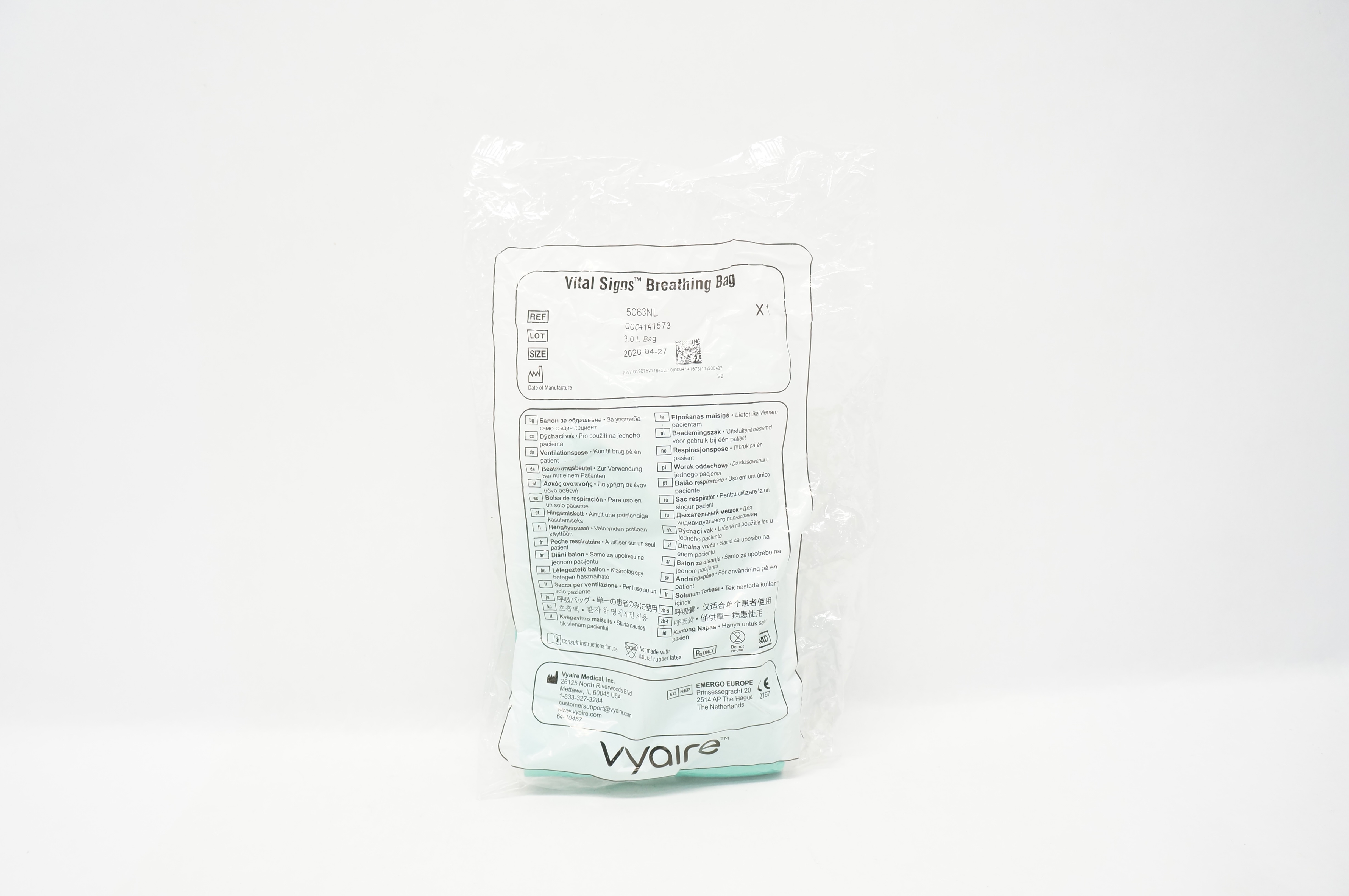 Vyaire 5063NL Vital Signs Breathing Bag