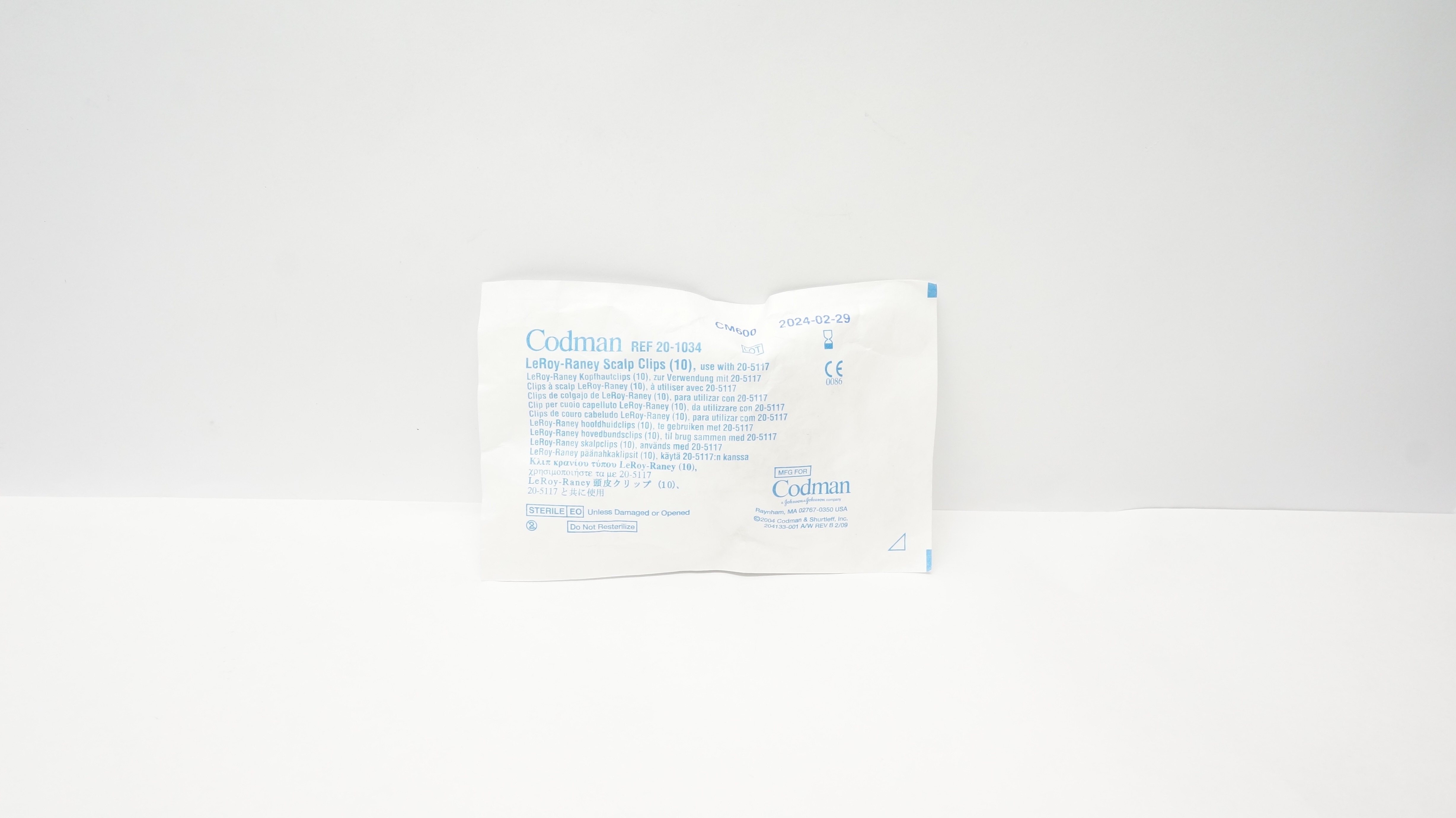 Codman 20-1034 LeRoy-Raney Scalp Clips (x) - Pack of 10