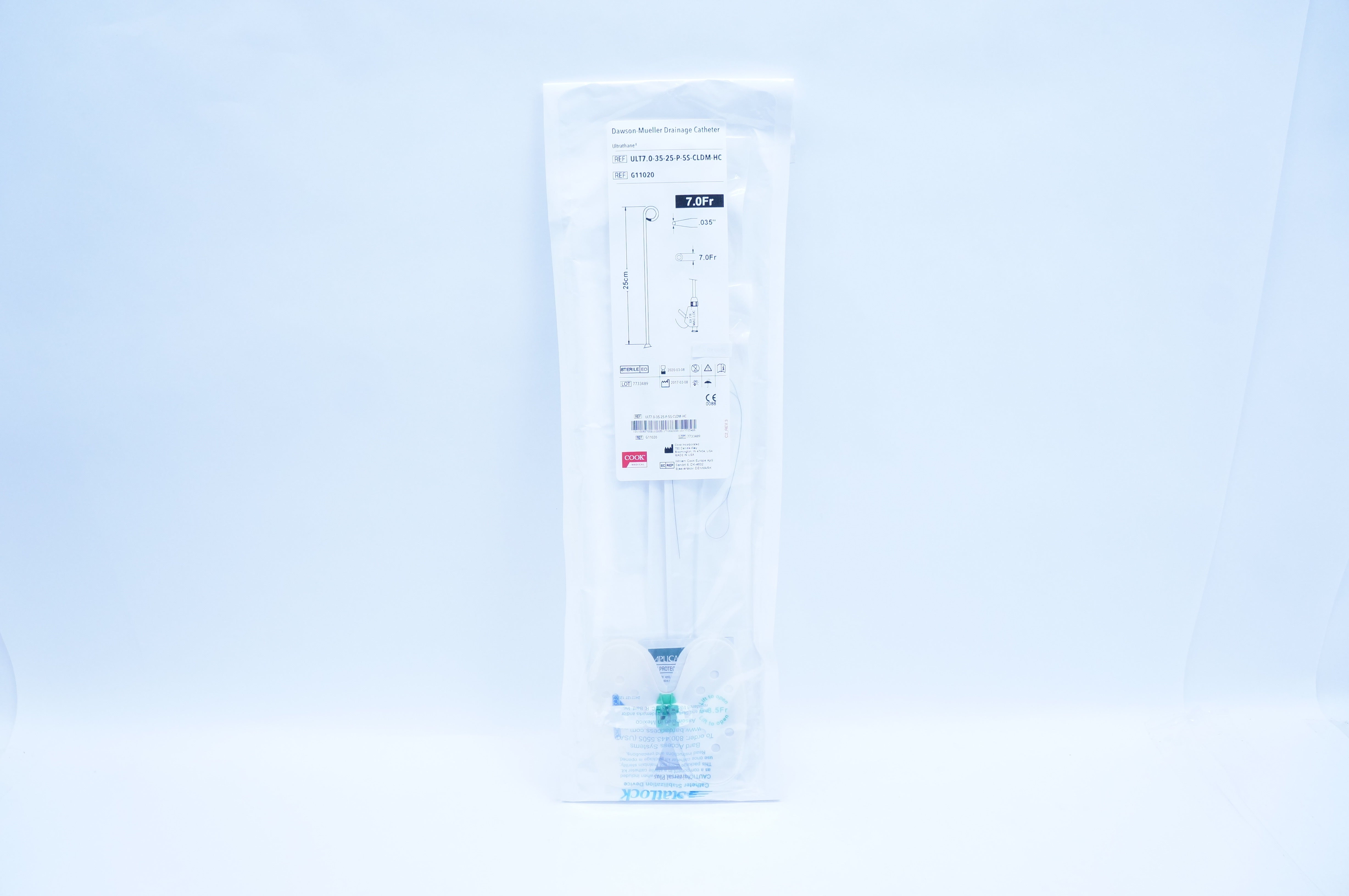 Cook Medical G11020 Ultrathane Dawson-Mueller Drainage Cath. 7.0Fr. x 25cm (x)