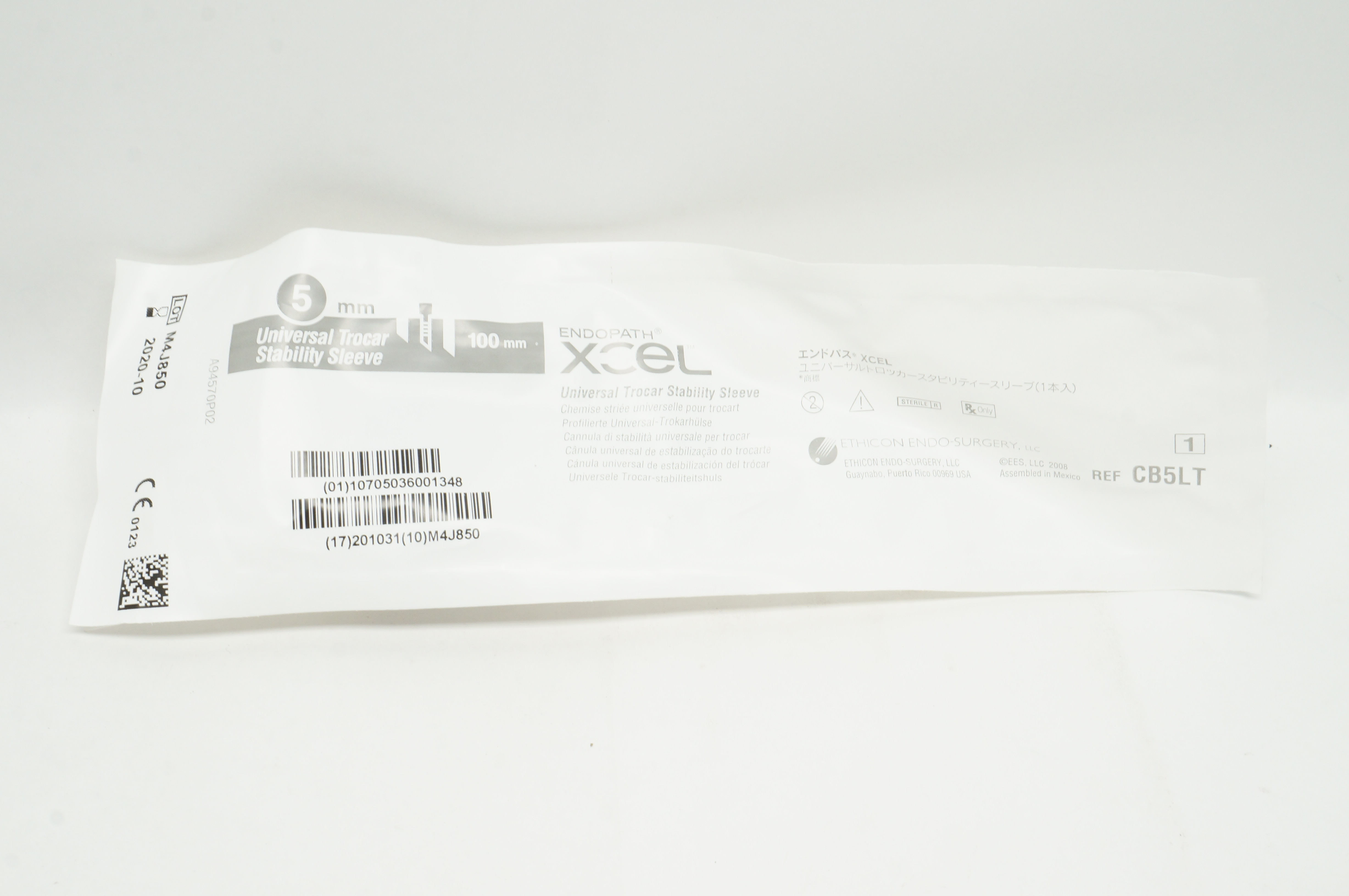 Ethicon CB5LT Xcel Trocar Sleeve W/ Stability Sleeve 5mm x 100mm (x)