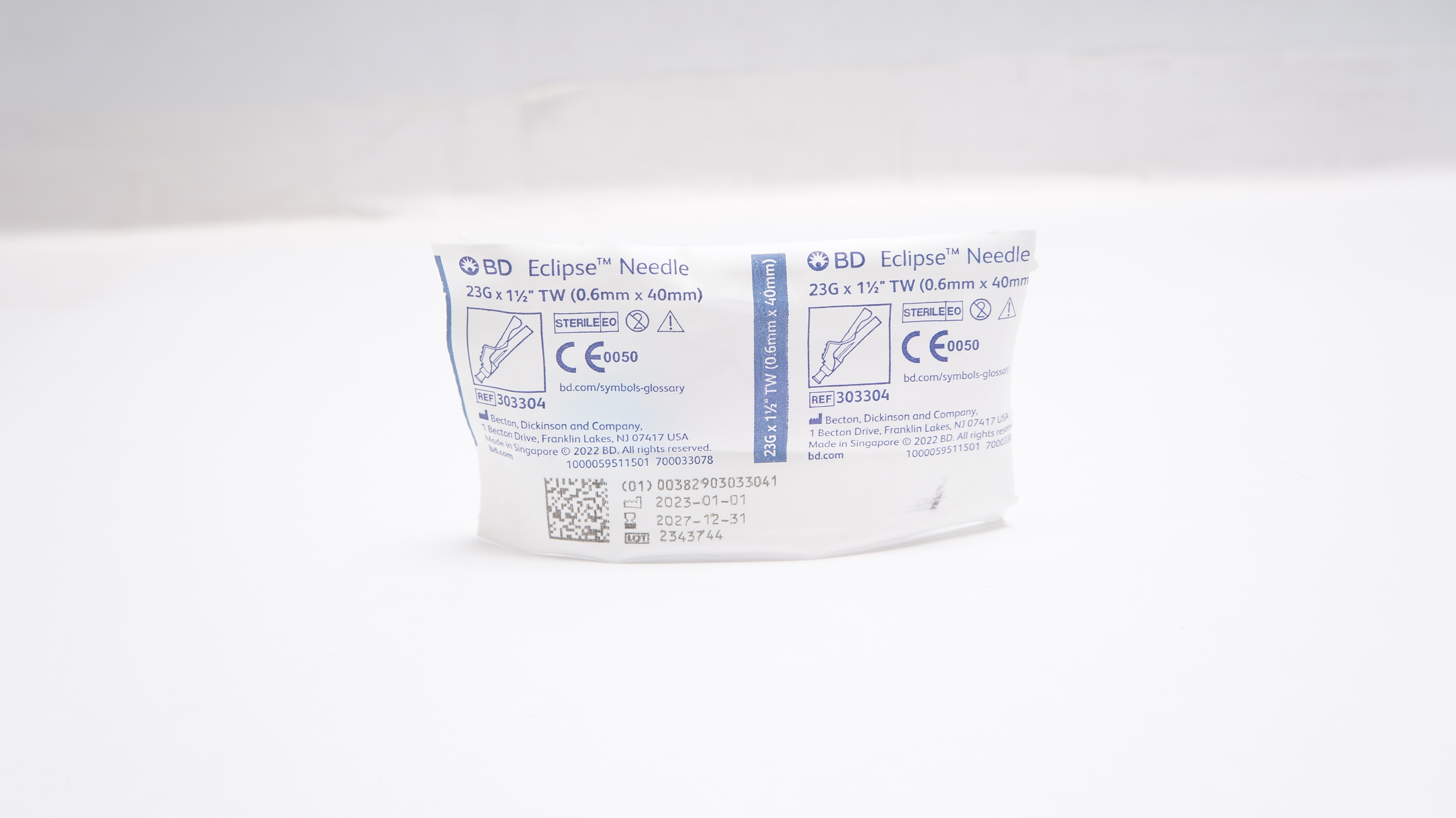 BD 303304 Eclipse Needle 23G x 1 1/2In TW