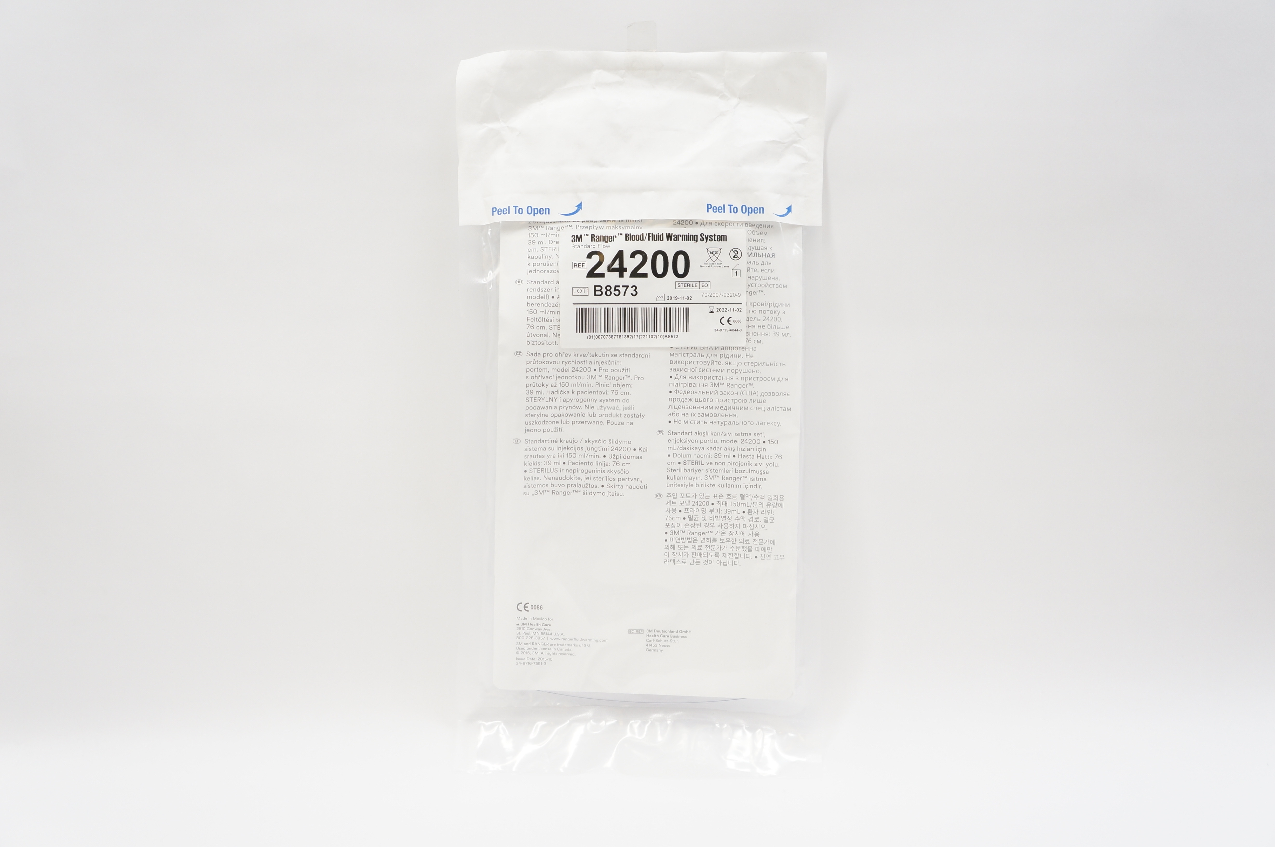 3M 24200 Ranger Standard Flow Blood/Fluid Warming System, Sterile