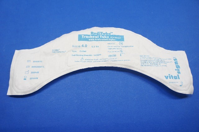 Vital Signs 8040RTC RediTube Tracheal Tube 4.0 ID, 5.3 OD (X)