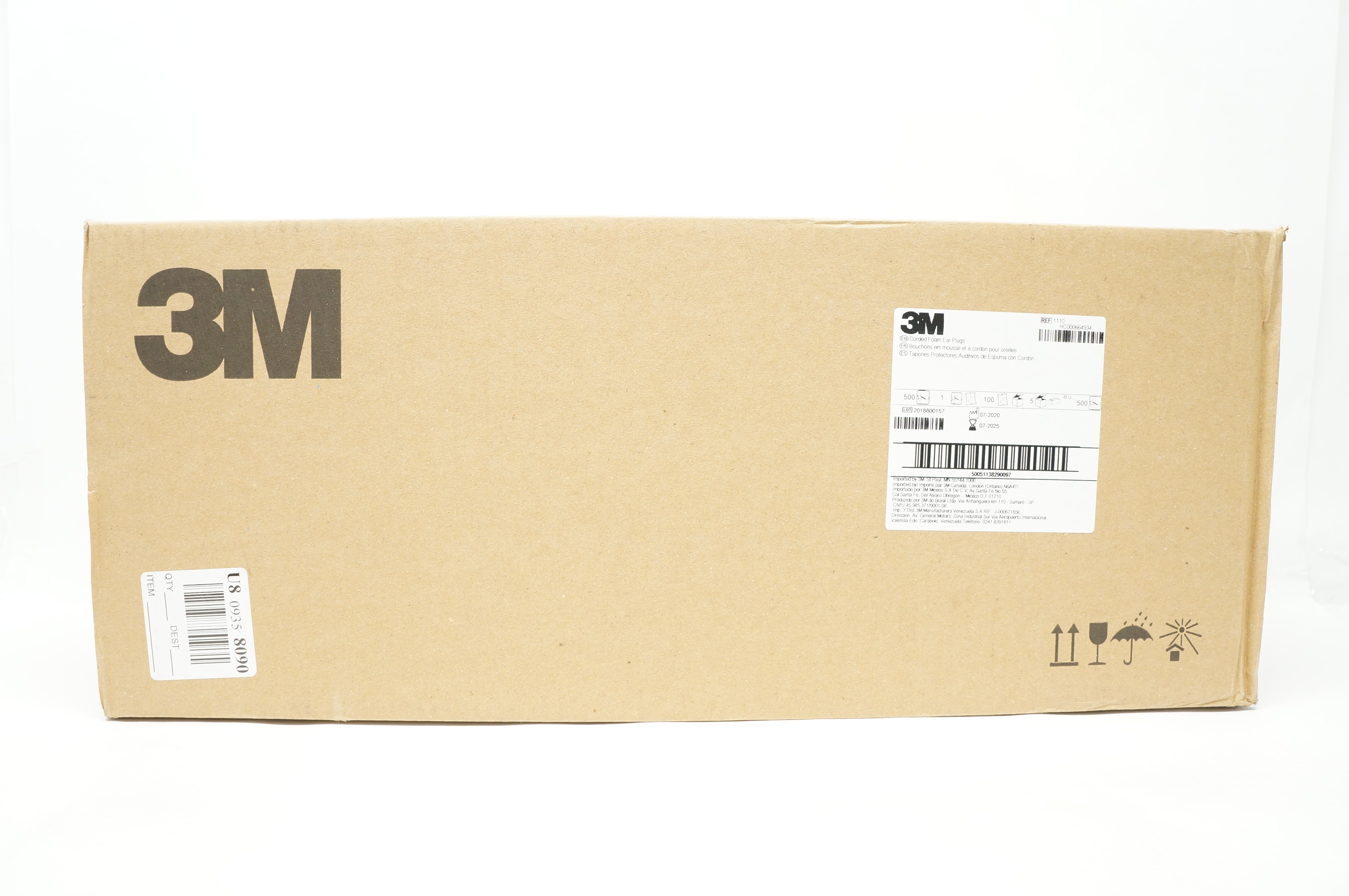 3M 1110 Corded Foam Ear Plugs - Case of 500