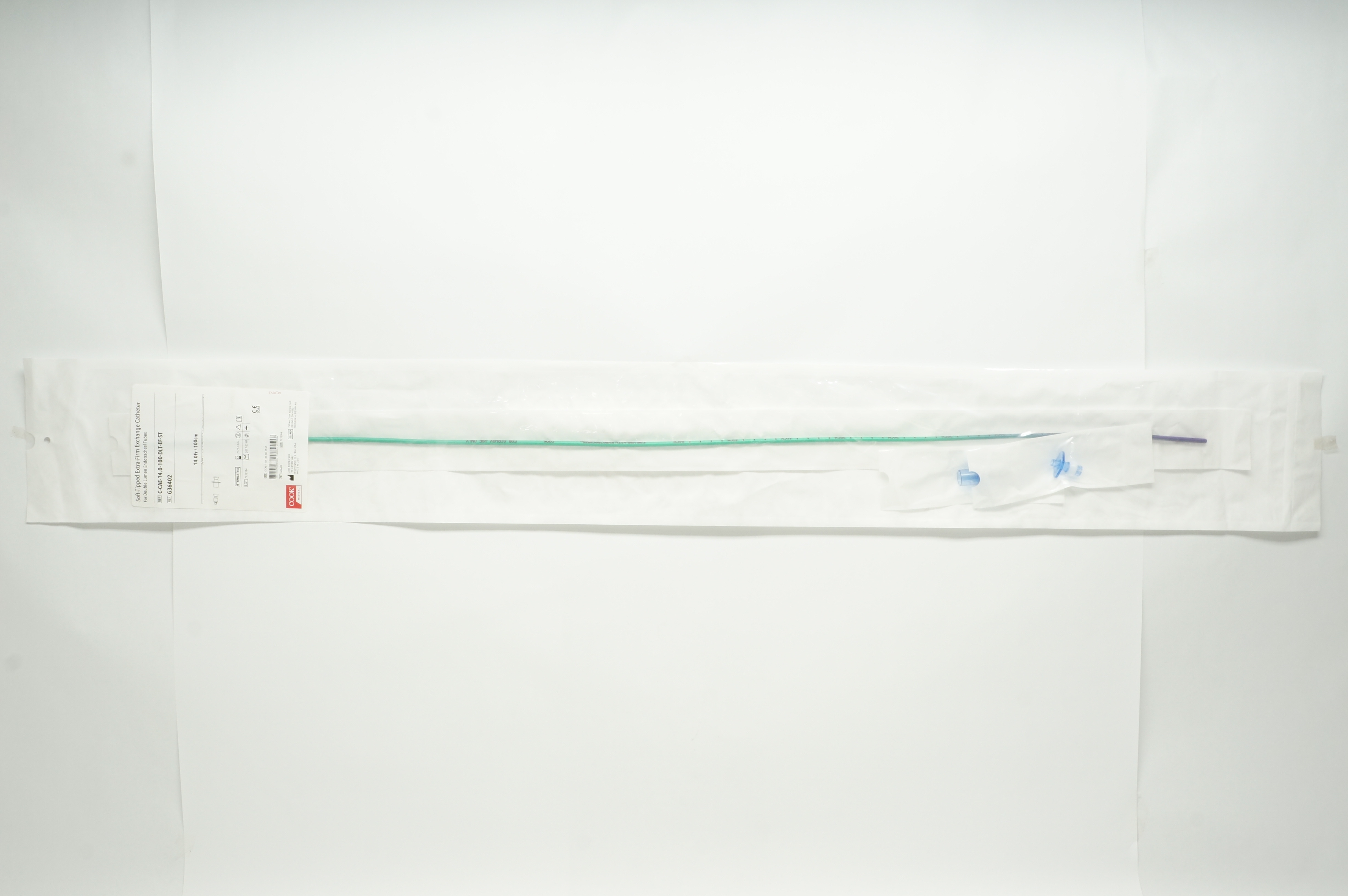 Cook Medical G36402 Soft-Tipped Extra-Firm Exchange Cath. 14Fr. (x)