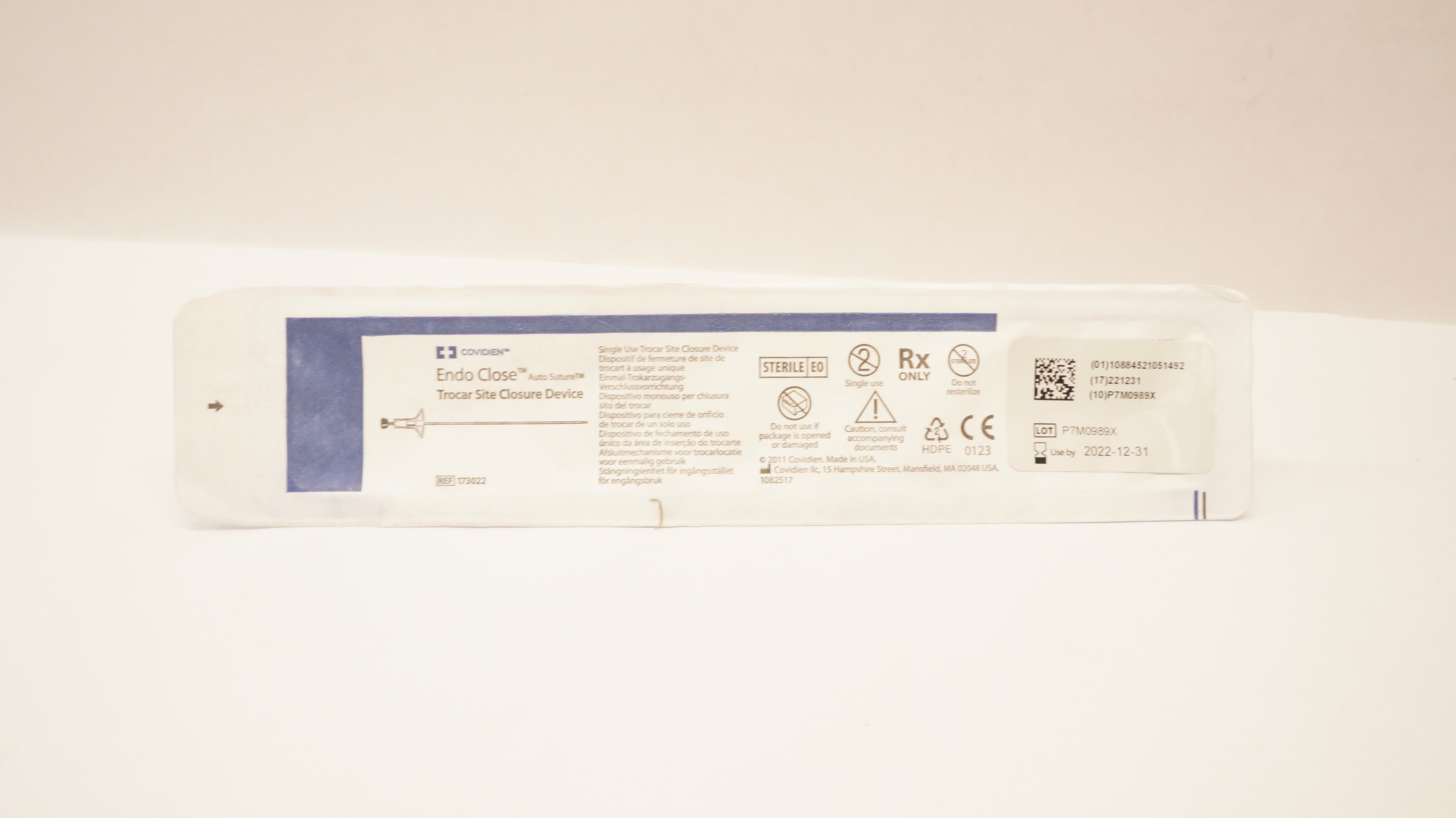 Covidien 173022 Endo Close Trocar Site Closure Device (x)