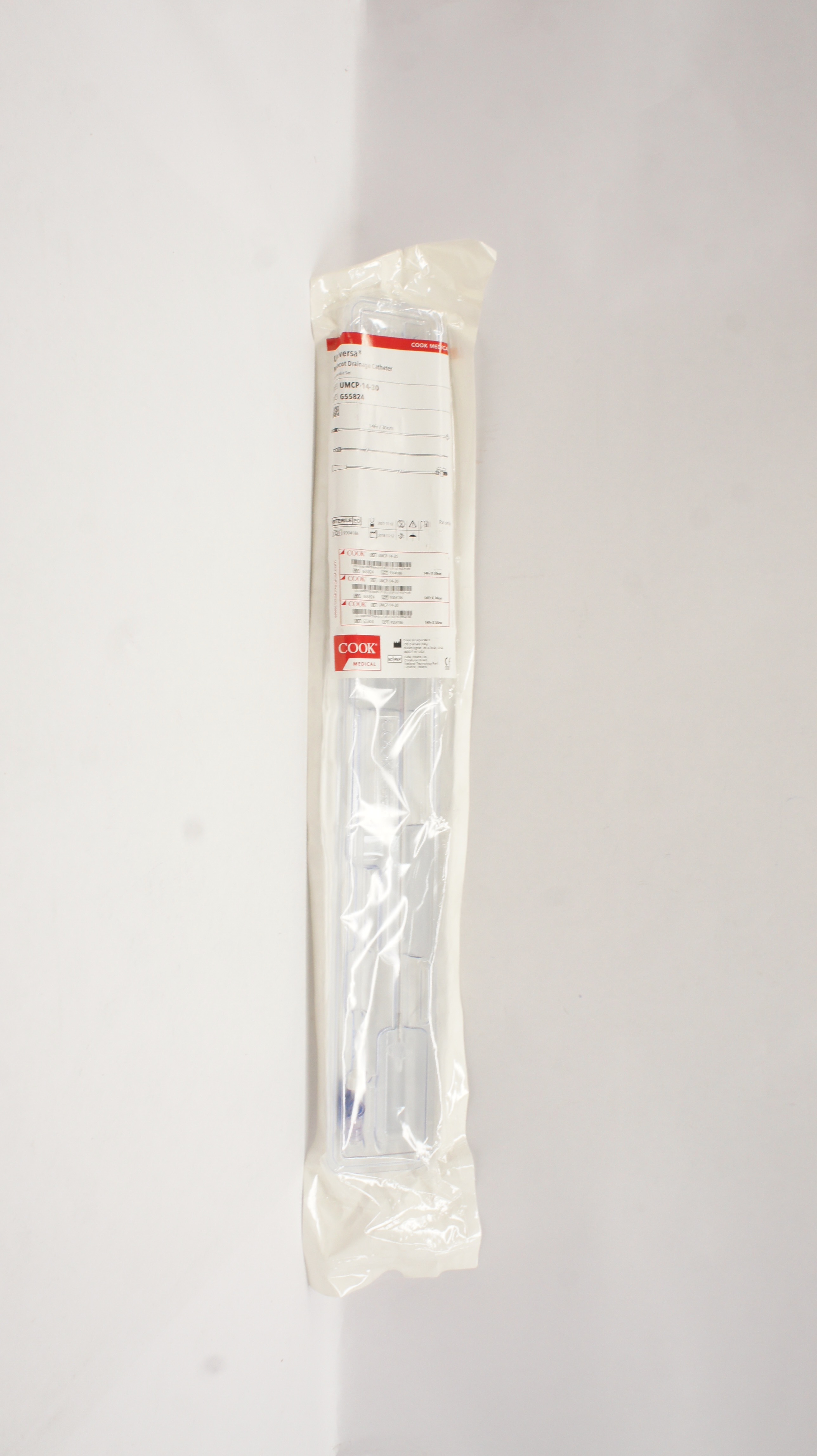 Cook G55824 Universa Malecot Drainage Cath. Suprapubic Set 14Fr x 30cm (x)