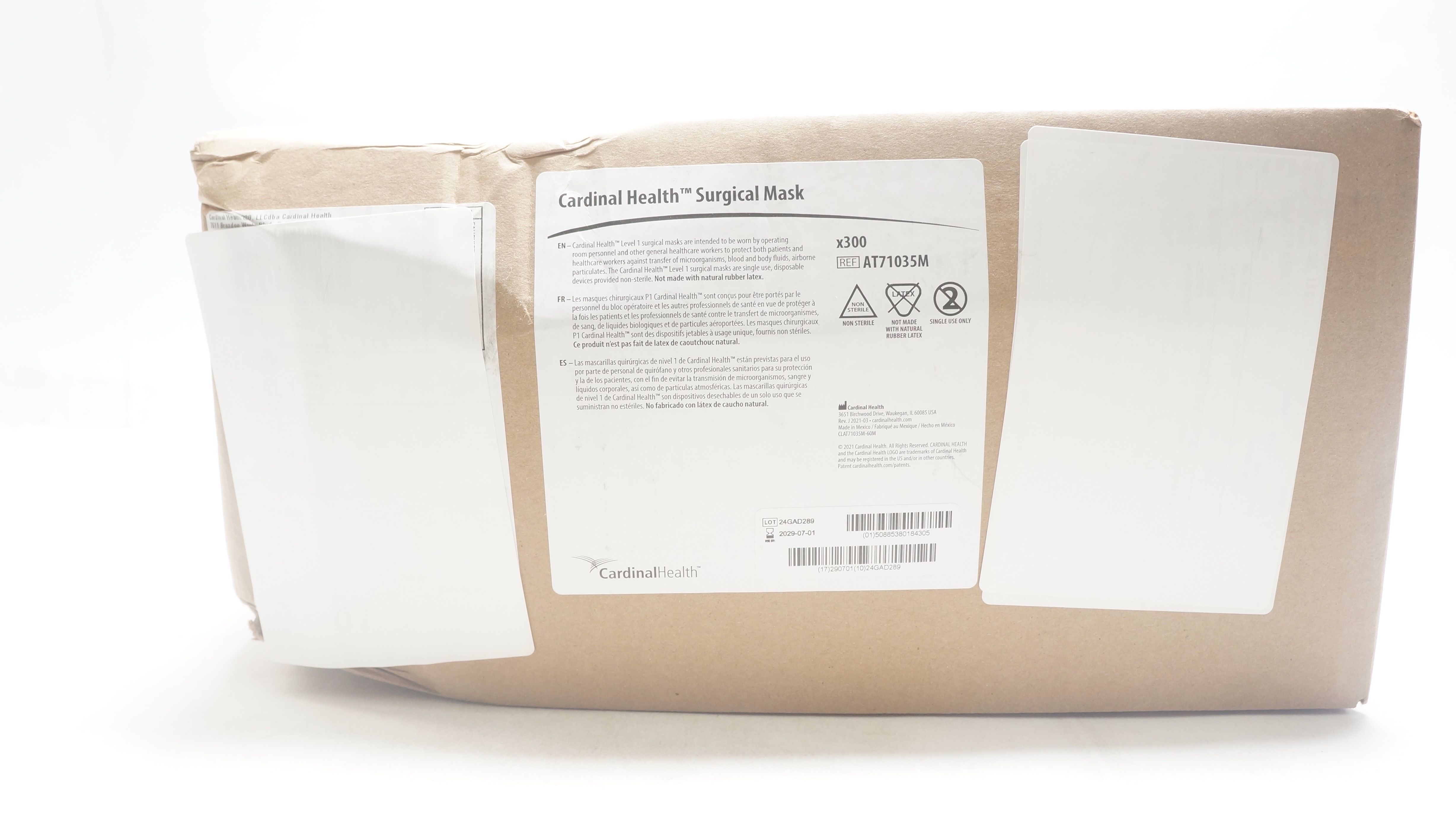 Cardinal Health AT71035M Surgical Mask - Box of 300