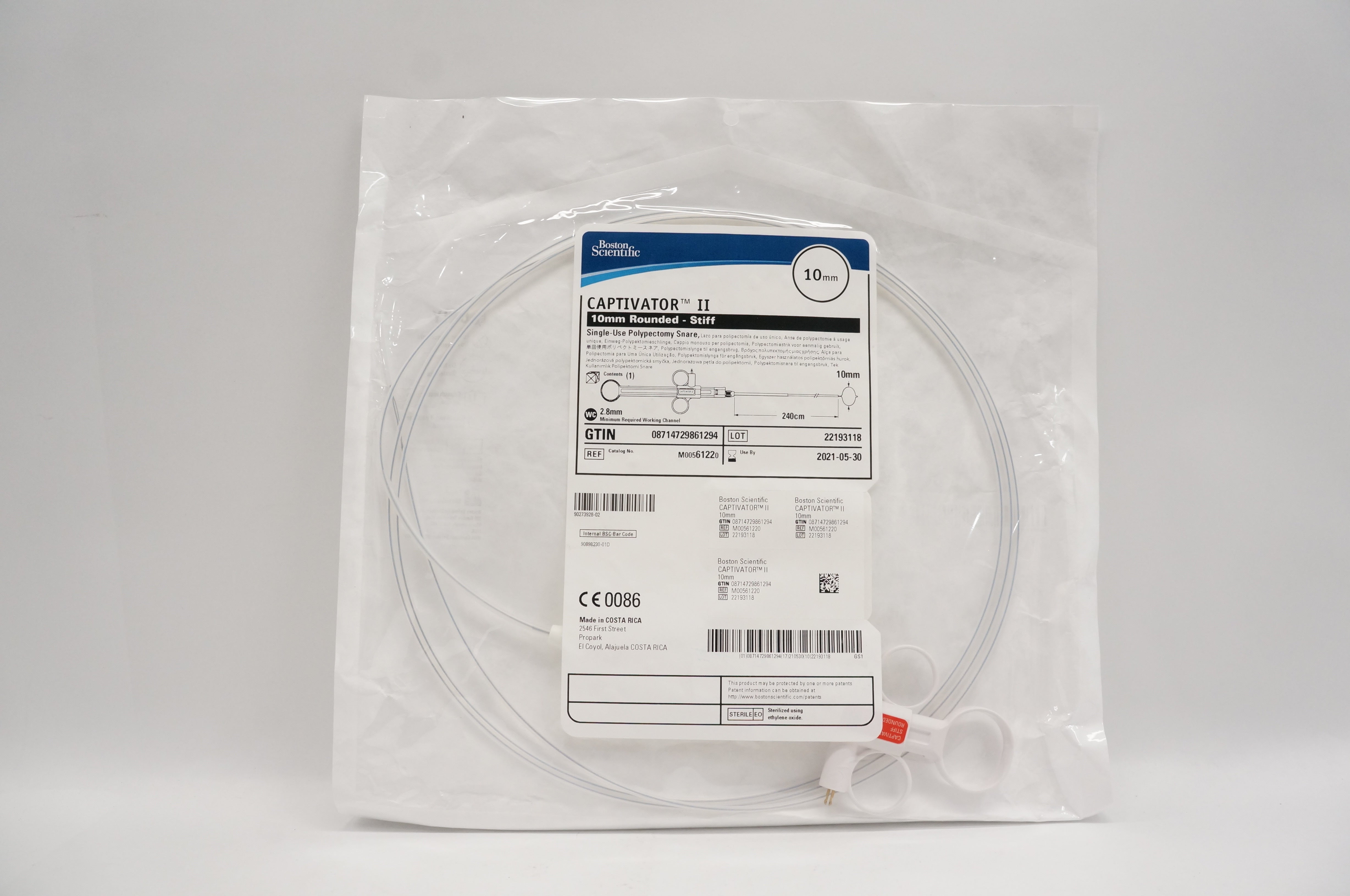 Boston Scientific 6122 CAPTIVATOR II 10mm Rounded, Stiff 10mm x 240cm (x)