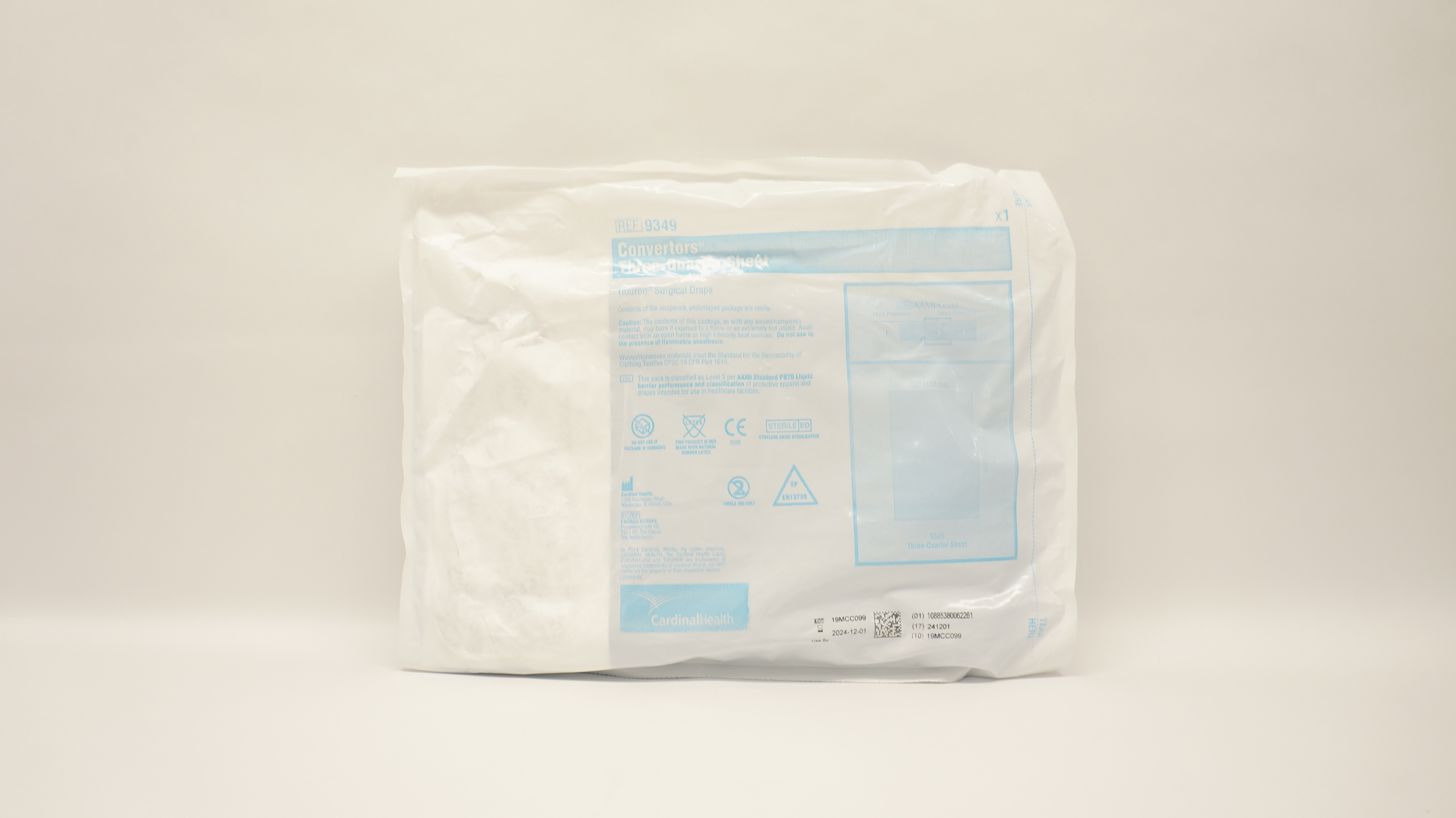 Cardinal Health 9349 Convertors Three-Quarter Sheet  52inch x 76inch