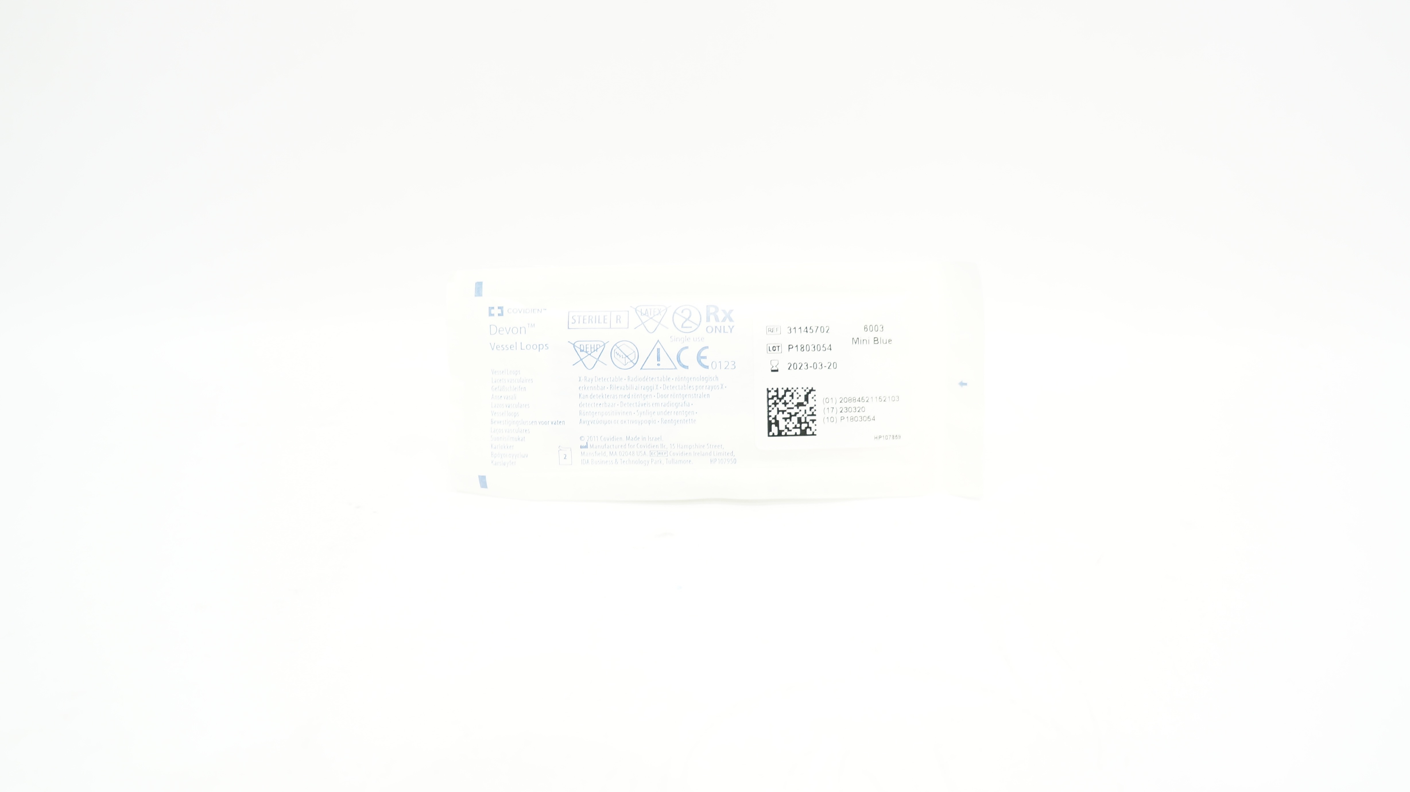 Covidien 31145702 6003 Devon Mini Blue Vessel Loops (x) - Pack of 2