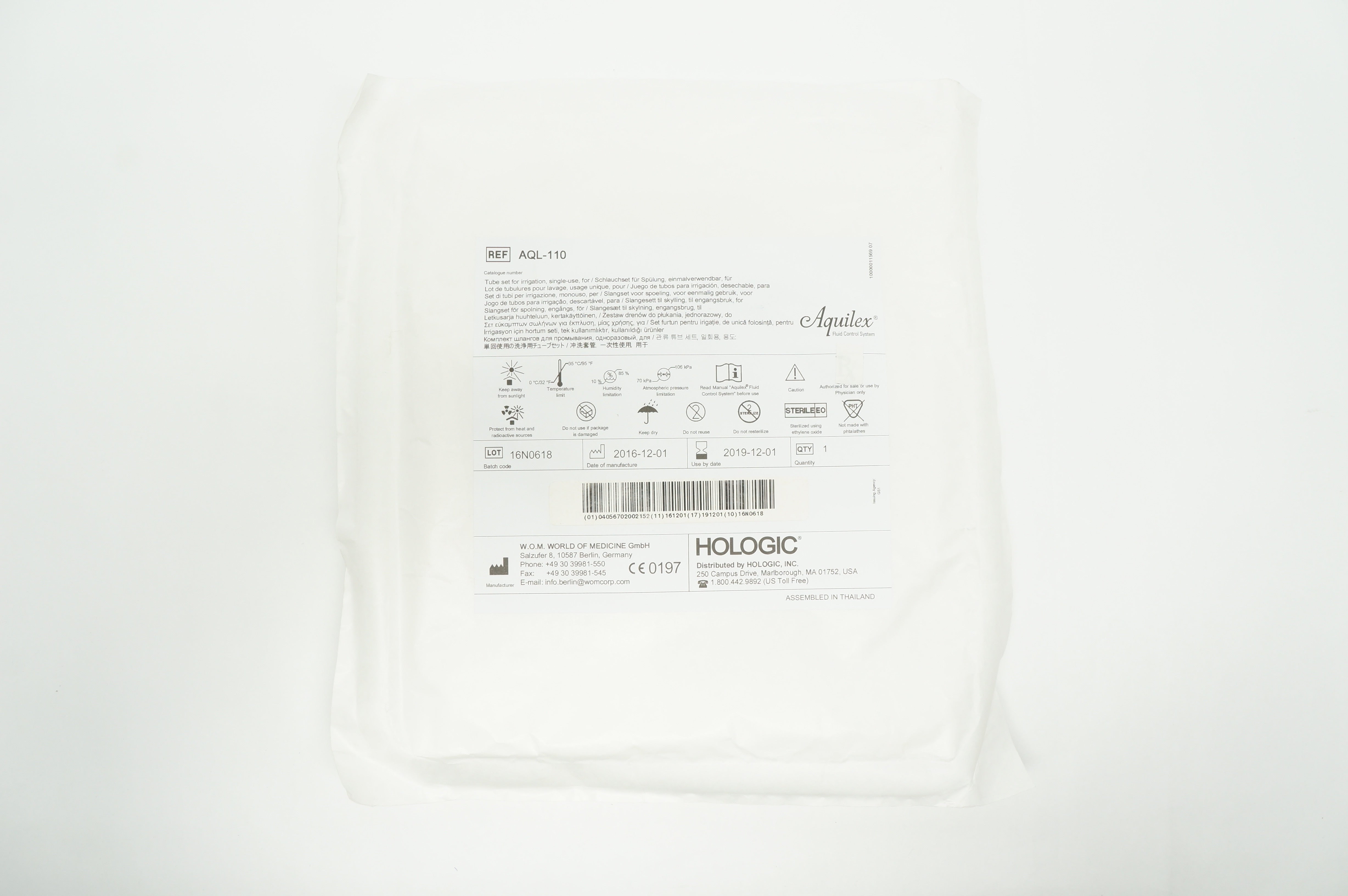 W.O.M. AQL-110 Tube Set for Irrigation (x)