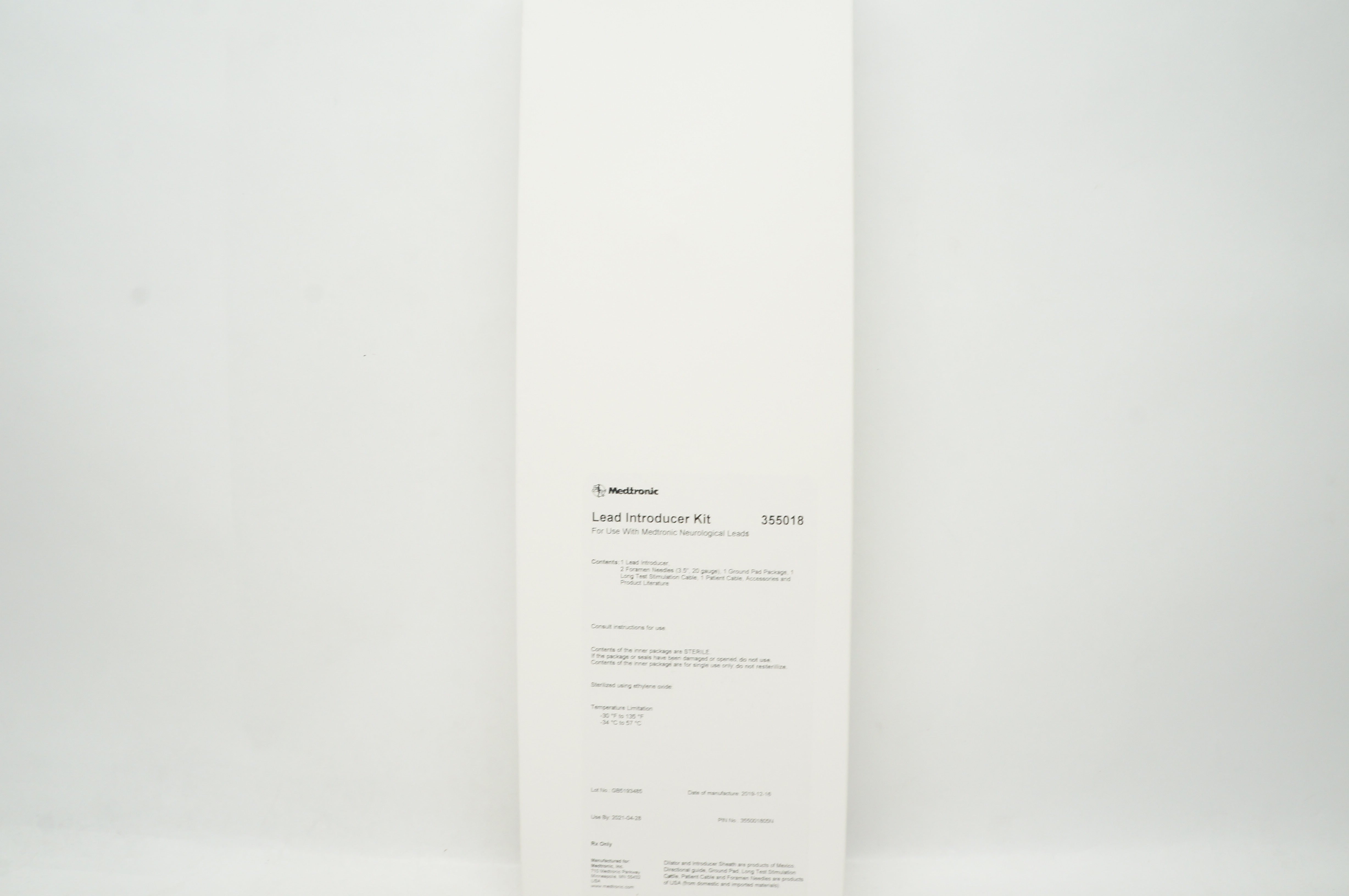 Medtronic 355018 Lead Introducer Kit For Use With Neurological Leads (x)