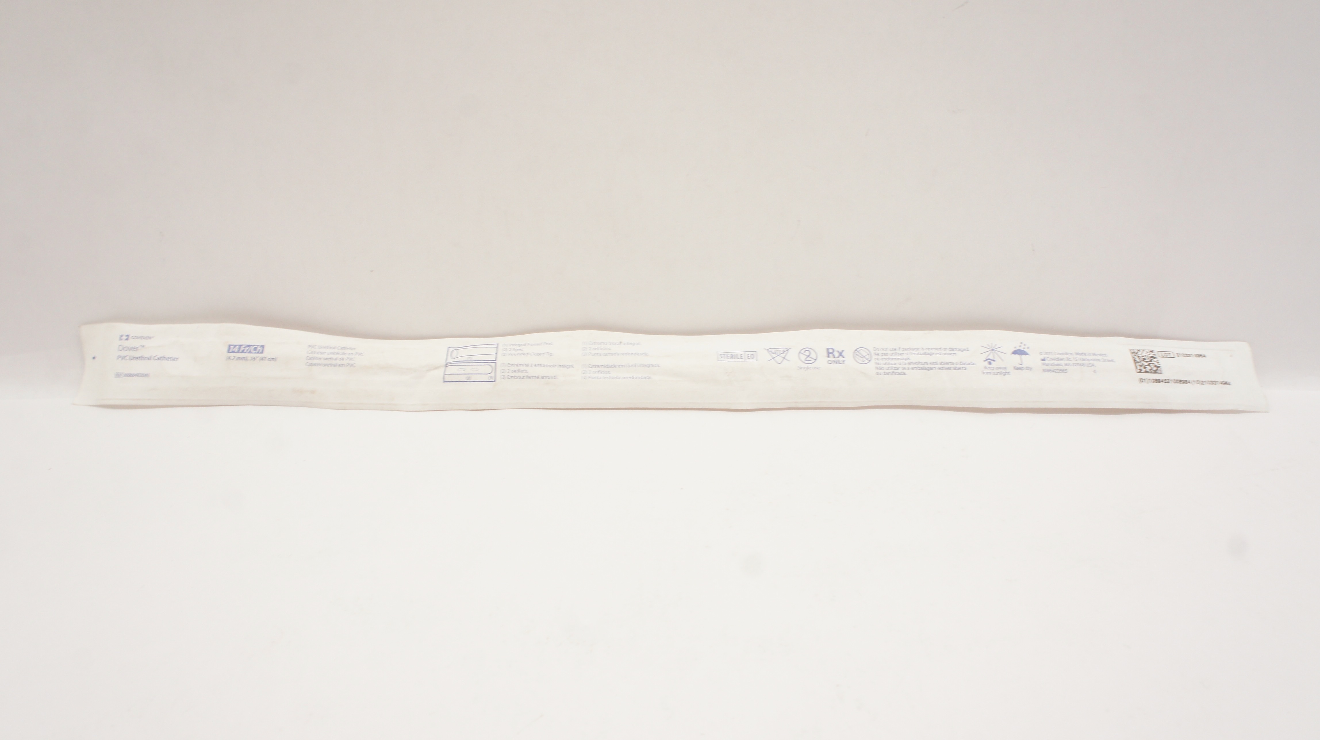 Covidien 8888492041 Dover PVC Urethral Cath. 14Fr/Ch x 16 inch