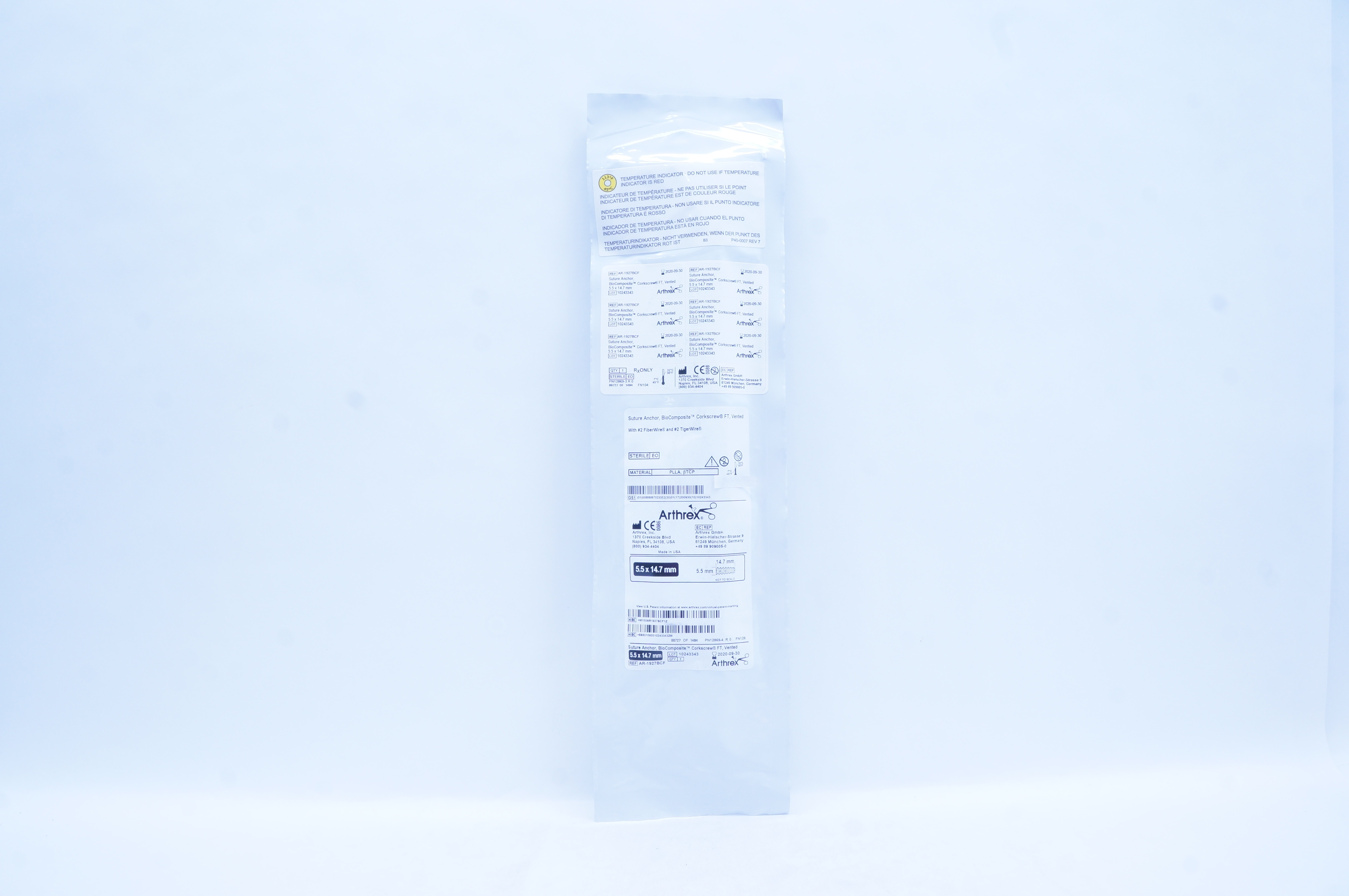 Arthrex AR-1927BCF Stre Anchor BioComposite Corkscrew FT, Vented 5.5x14.7mm (x)