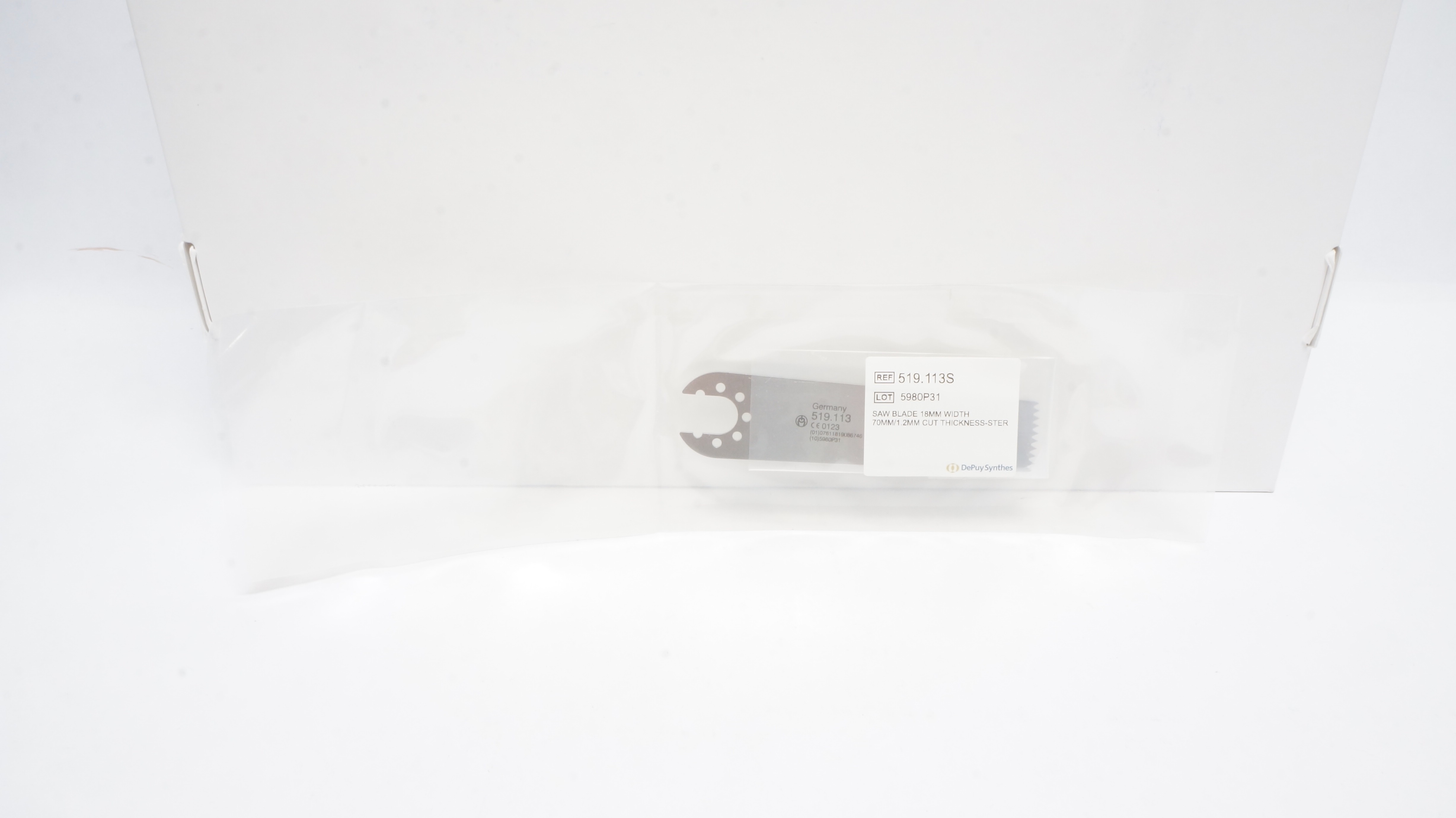 DePuy Synthes 519.113S Saw Blade 18mm Width 70mm/1.2mm Cut Thickness-Ster