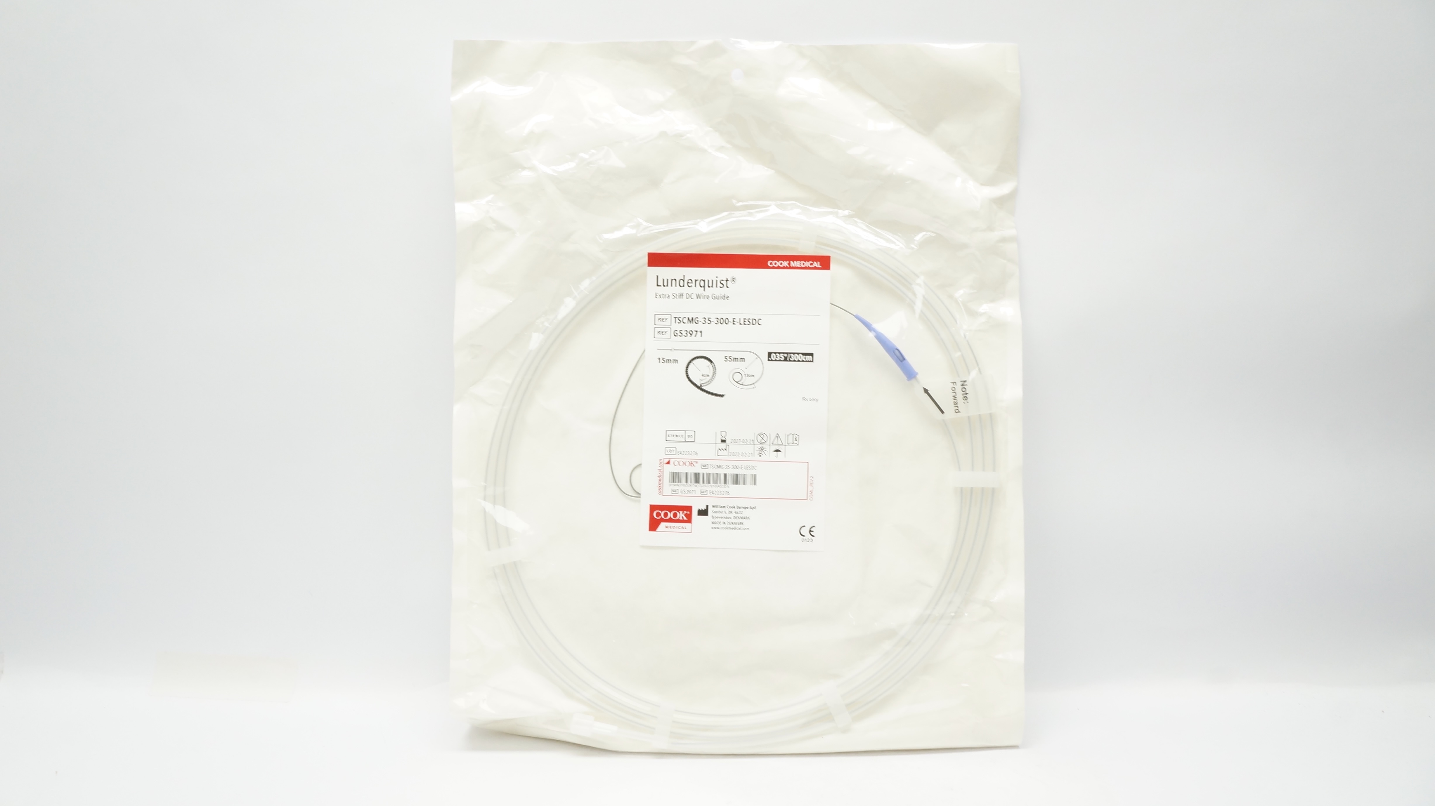 Cook Medical G53971 Lunderquist Extra Stiff DC Wire Guide .035inch/ 300cm