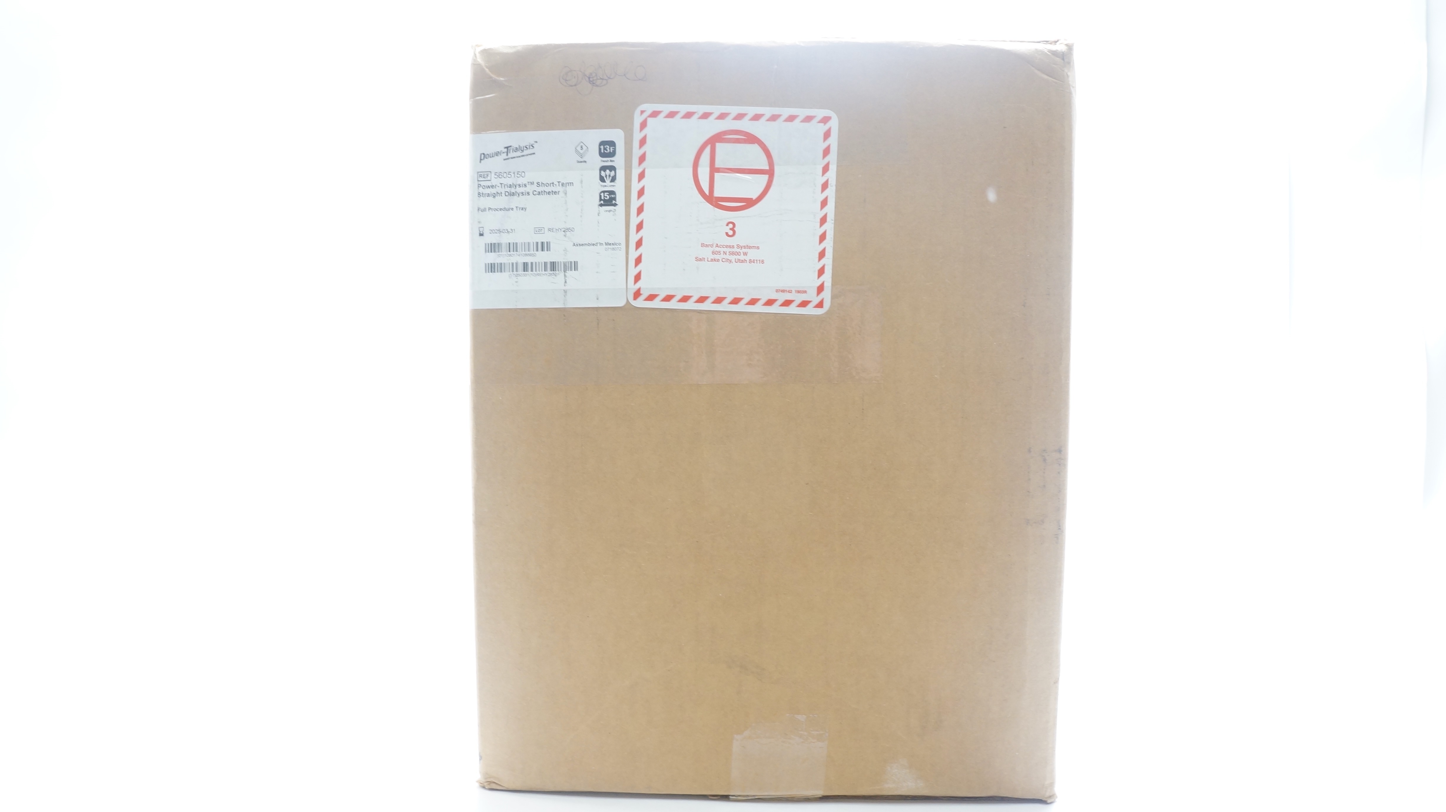Bard 5605150 Power-Trialysis Straight Dialysis Cath. 13F x 15cm - Box of 5