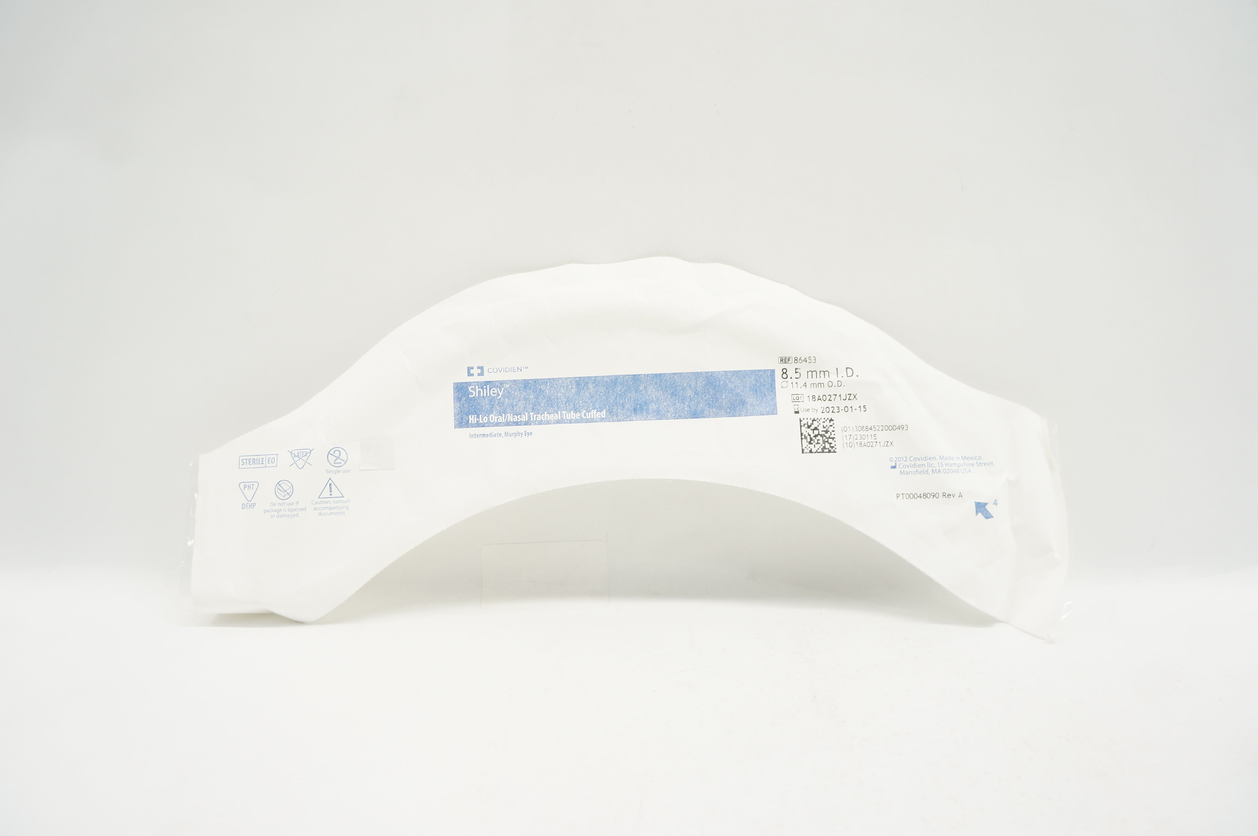 Coviden 86453 Mallinckrodt  Oral/Nasal Tracheal Tube Cuffed 8.5mm x 11.4mm (x)