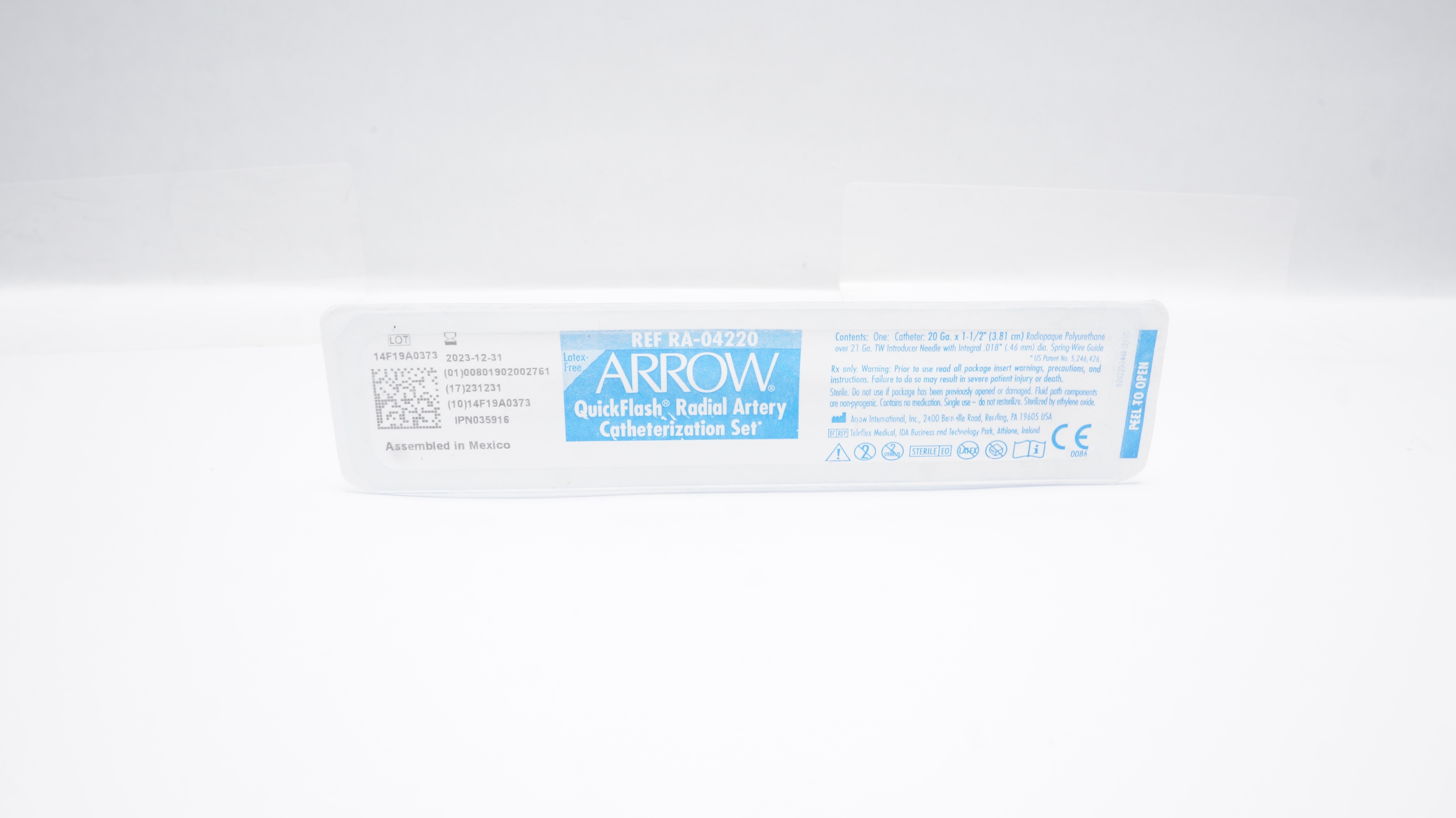 Arrow RA-04220  QuickFlash Radial Artery Catheterization Set (x)