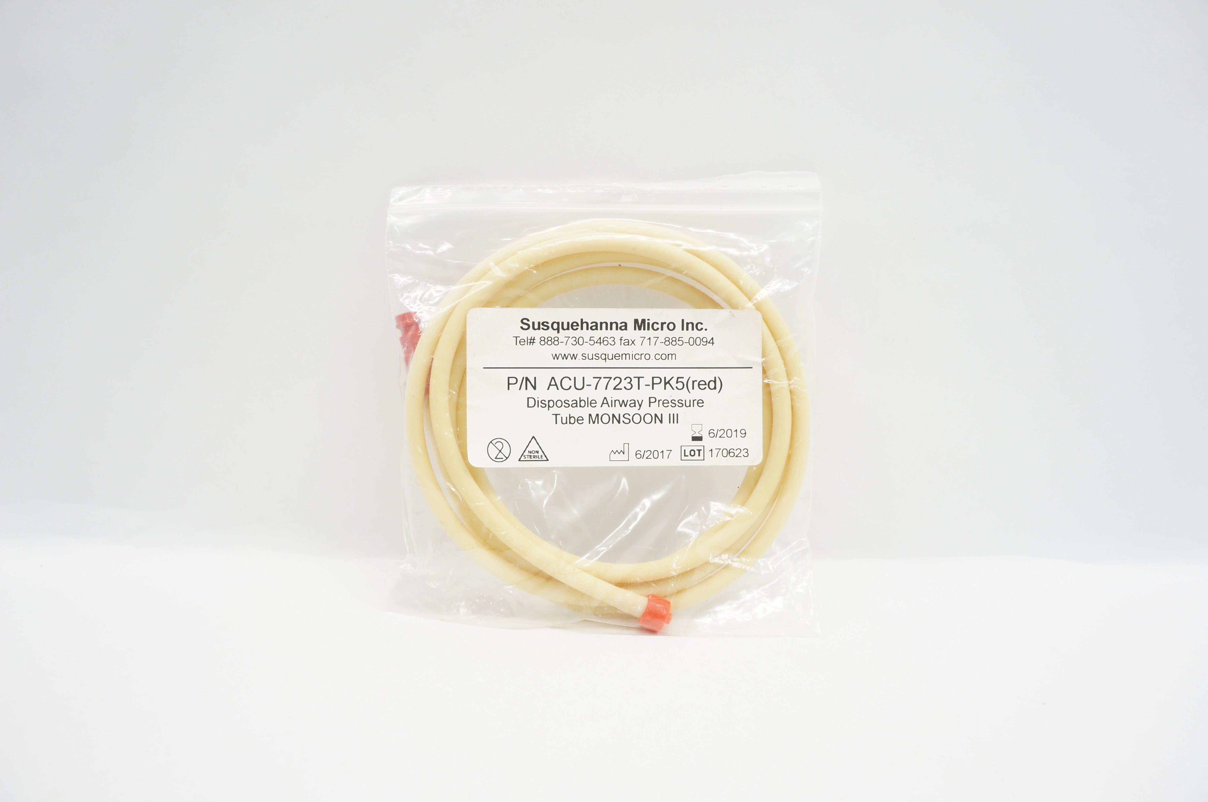 Susquehanna Micro ACU-7723T-PK5 Disposable Airway Pressure Tube Monsoon III (x)