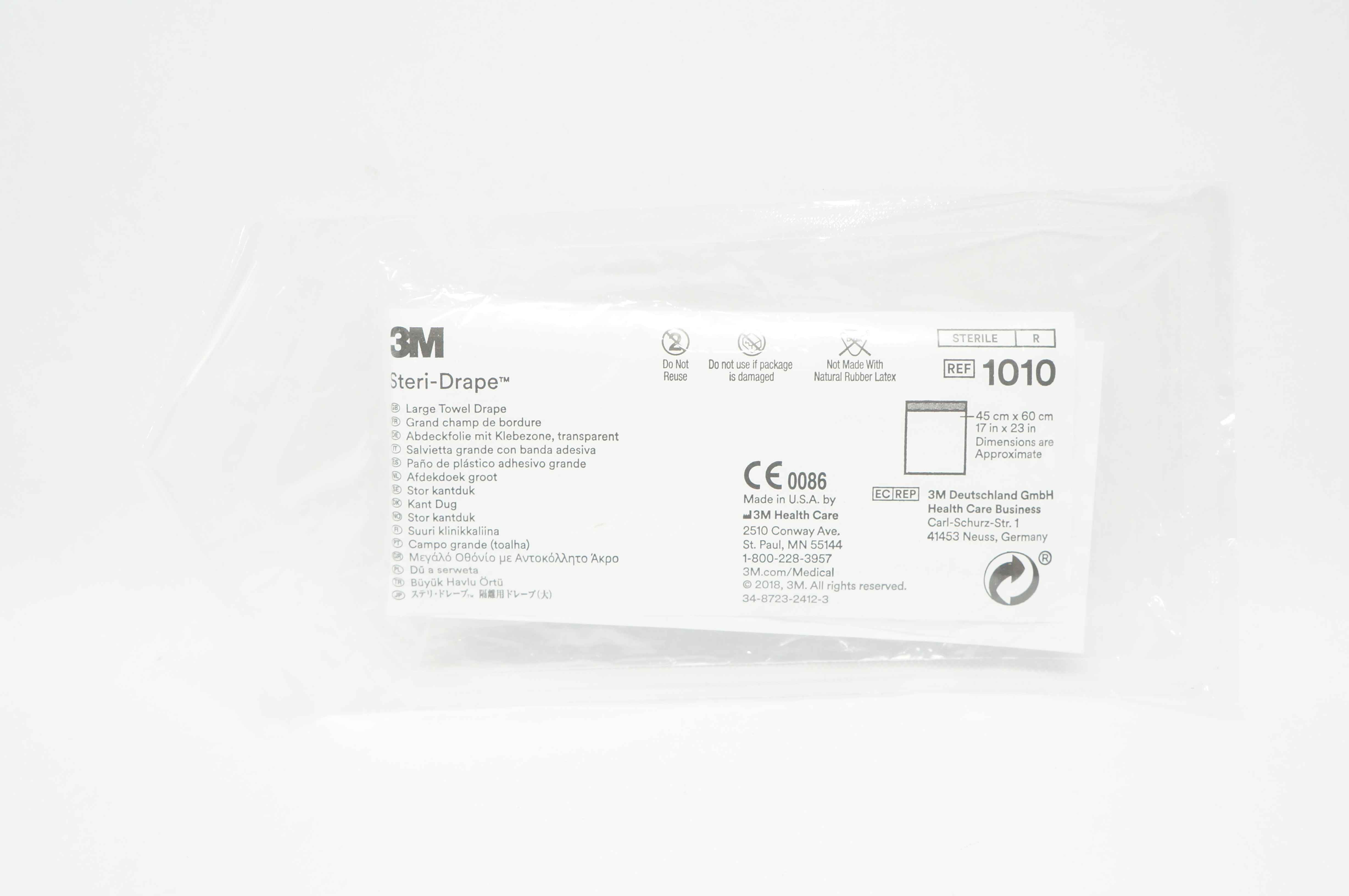 3M 1010 Steri-Drape Large Towel Drape 17 inch x 23 inch (Approx.)