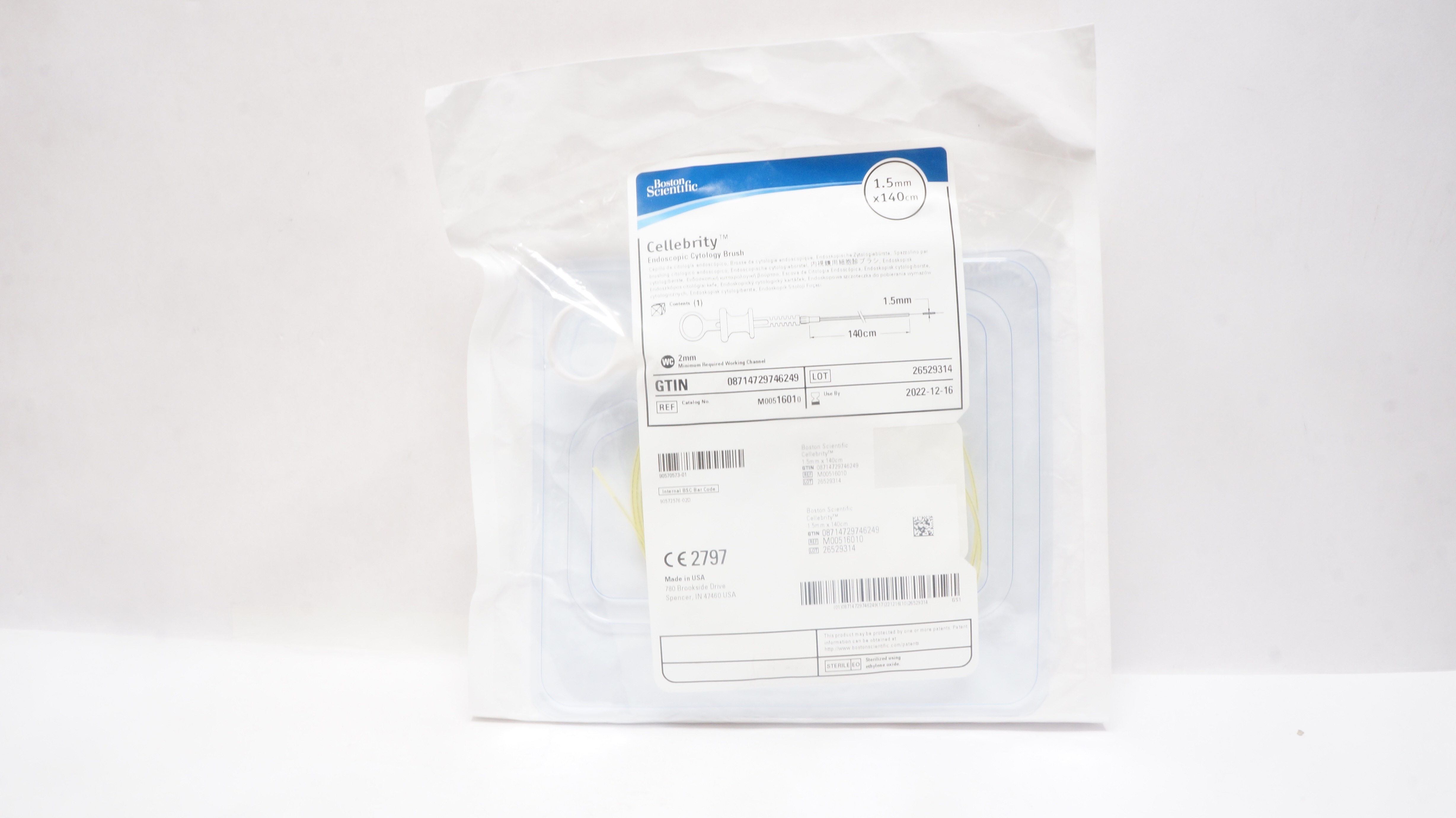 Boston Scientific M00516010 Cellebrity Endoscopic Cytology Brush,1.5mmx140cm (x)