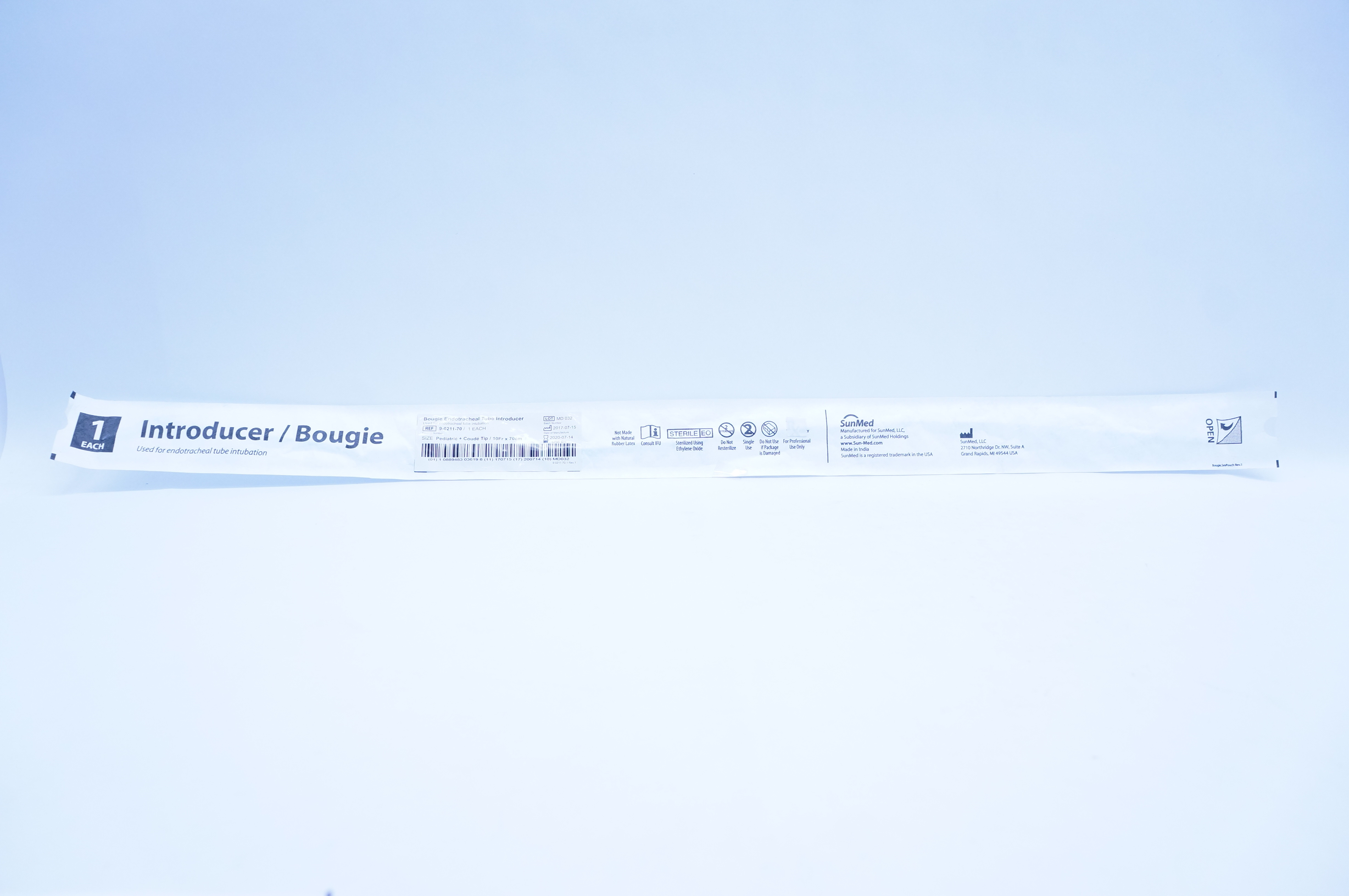 SunMed 9-0211-70 Bougie Endotracheal Tube Introducer 10Fr. x 70cm (x)
