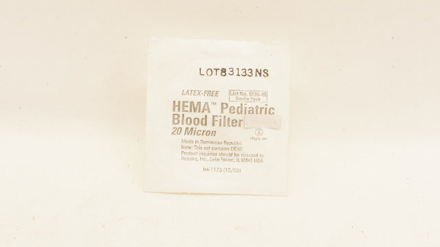Hospira 9136-48 Hema Pediatric Blood Filter 20 Micron