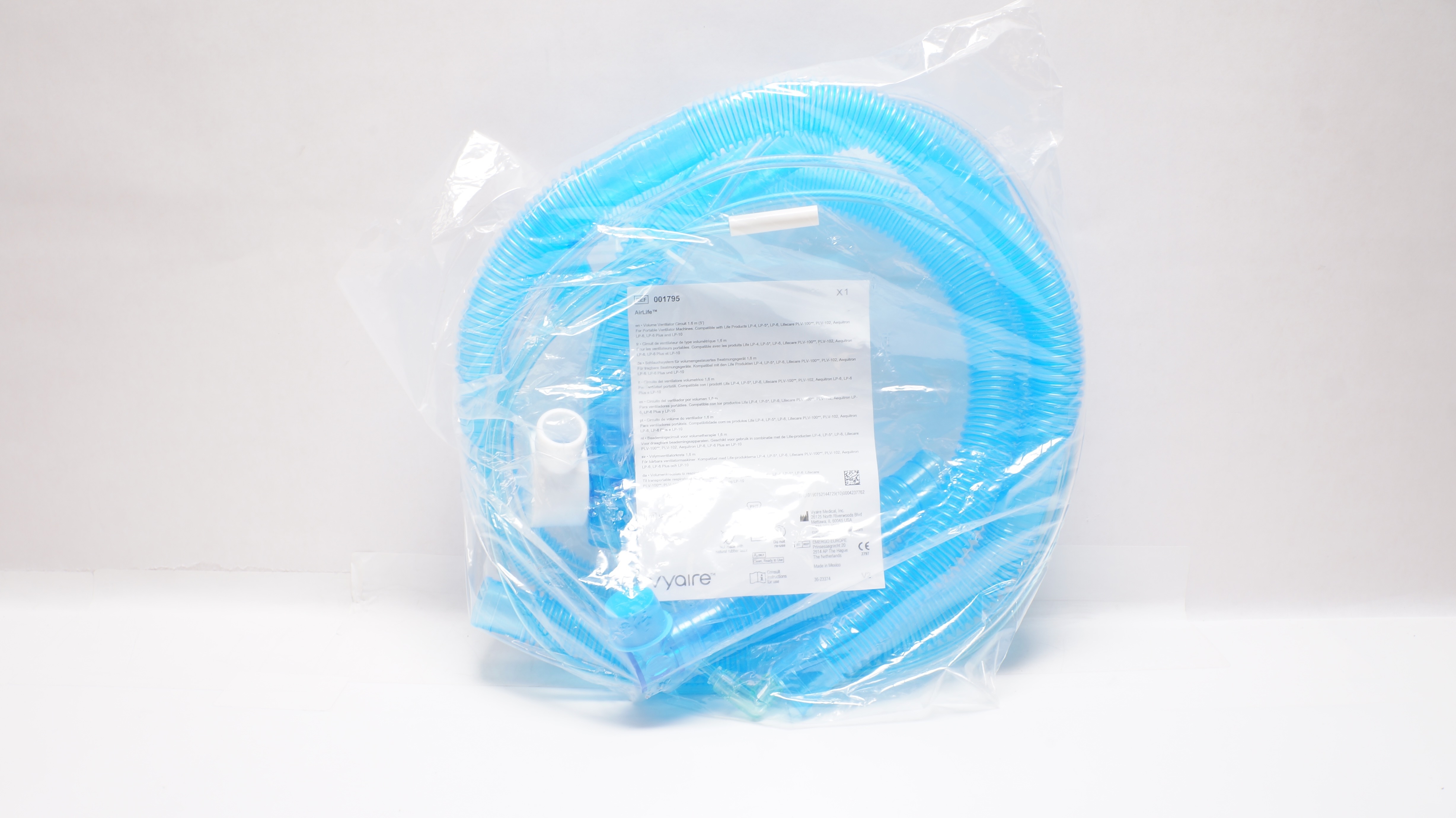 Vyaire 001795 AirLife Volume Ventilator Circuit 1.6 m