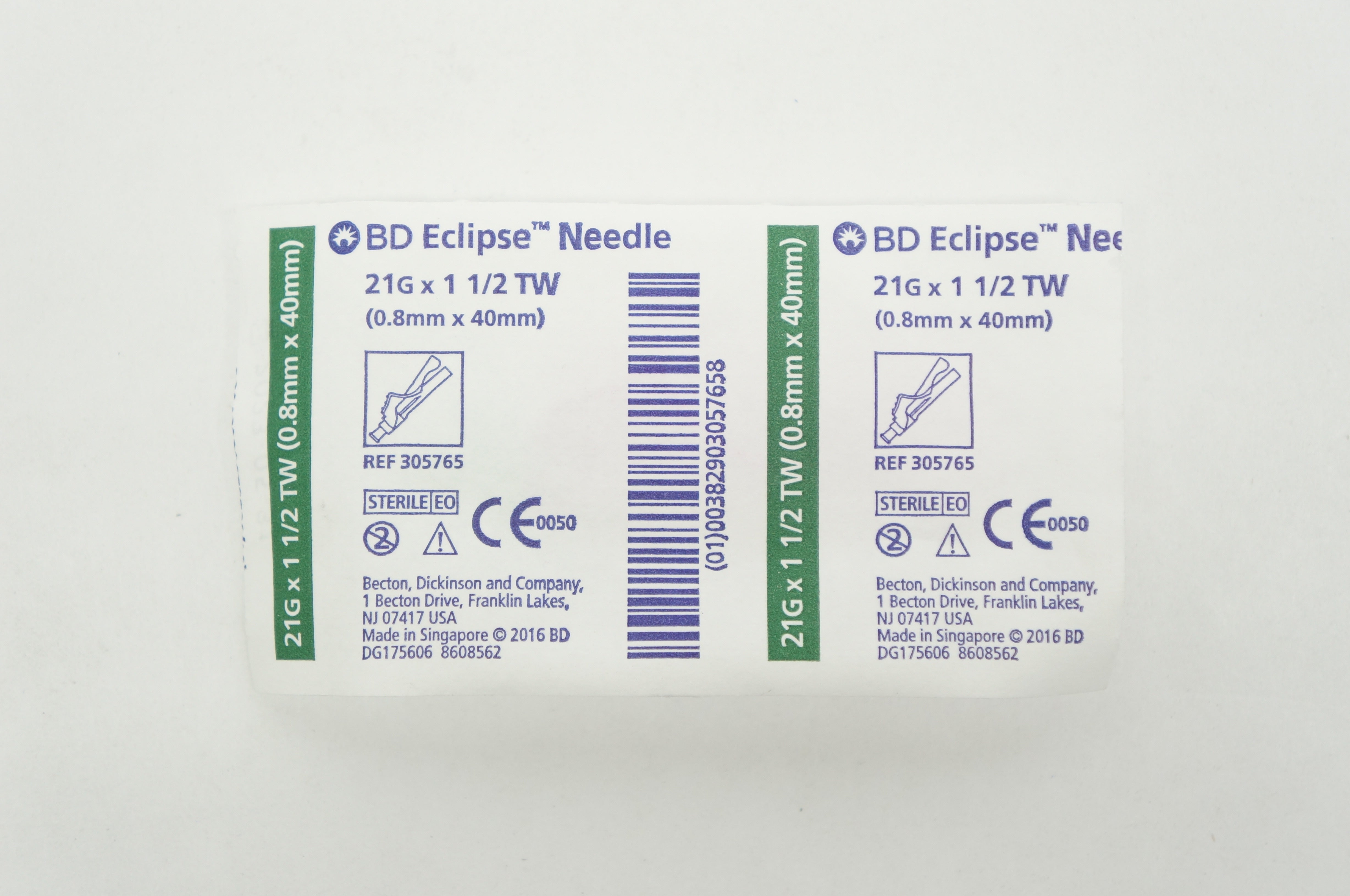 BD 305765 Eclipse Ndle 21G x 1 1/2TW