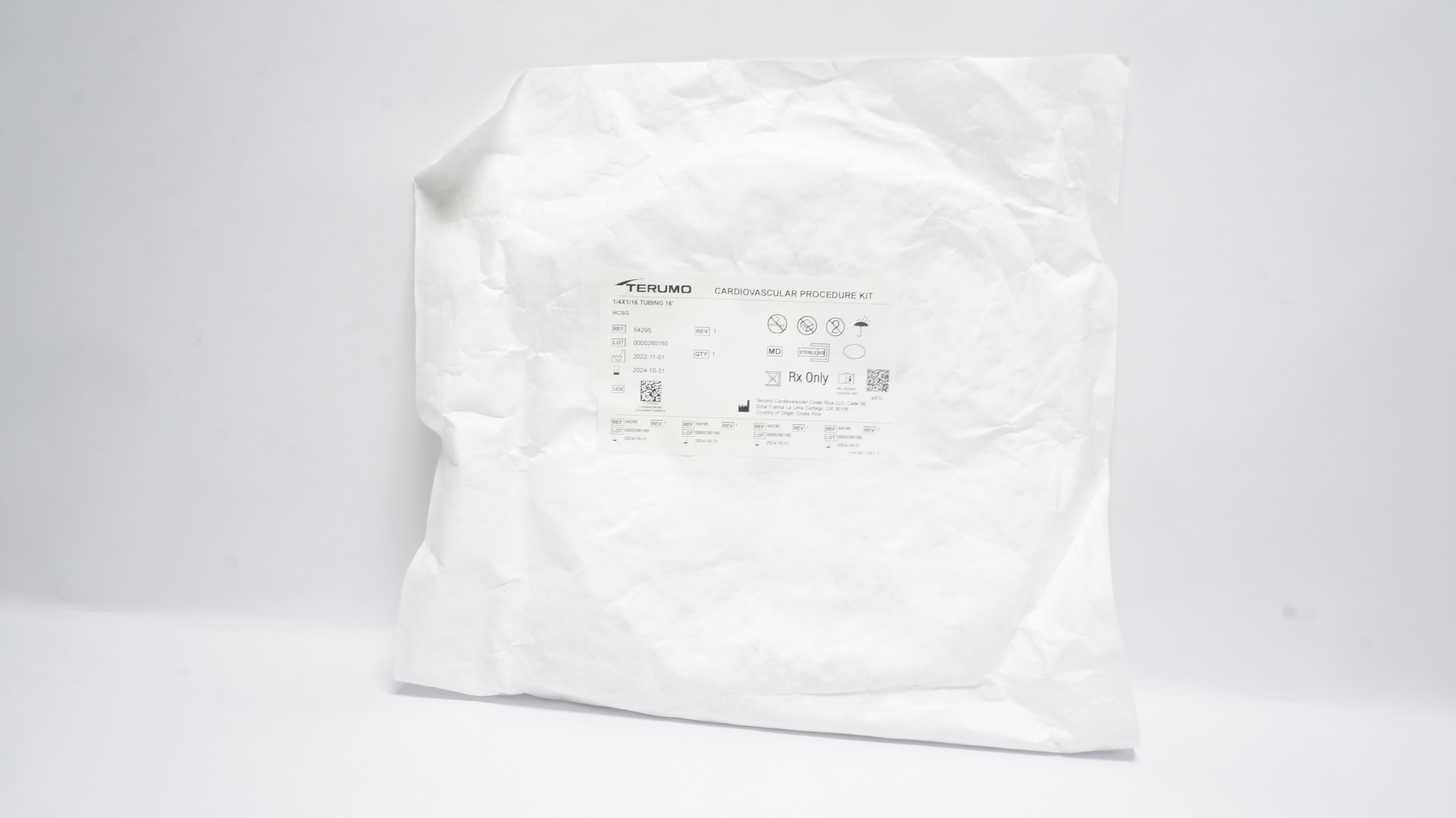 Terumo 64295 Cardiovascular Procedure Kit 1/4x1/16 Tubing 16Ft (x)
