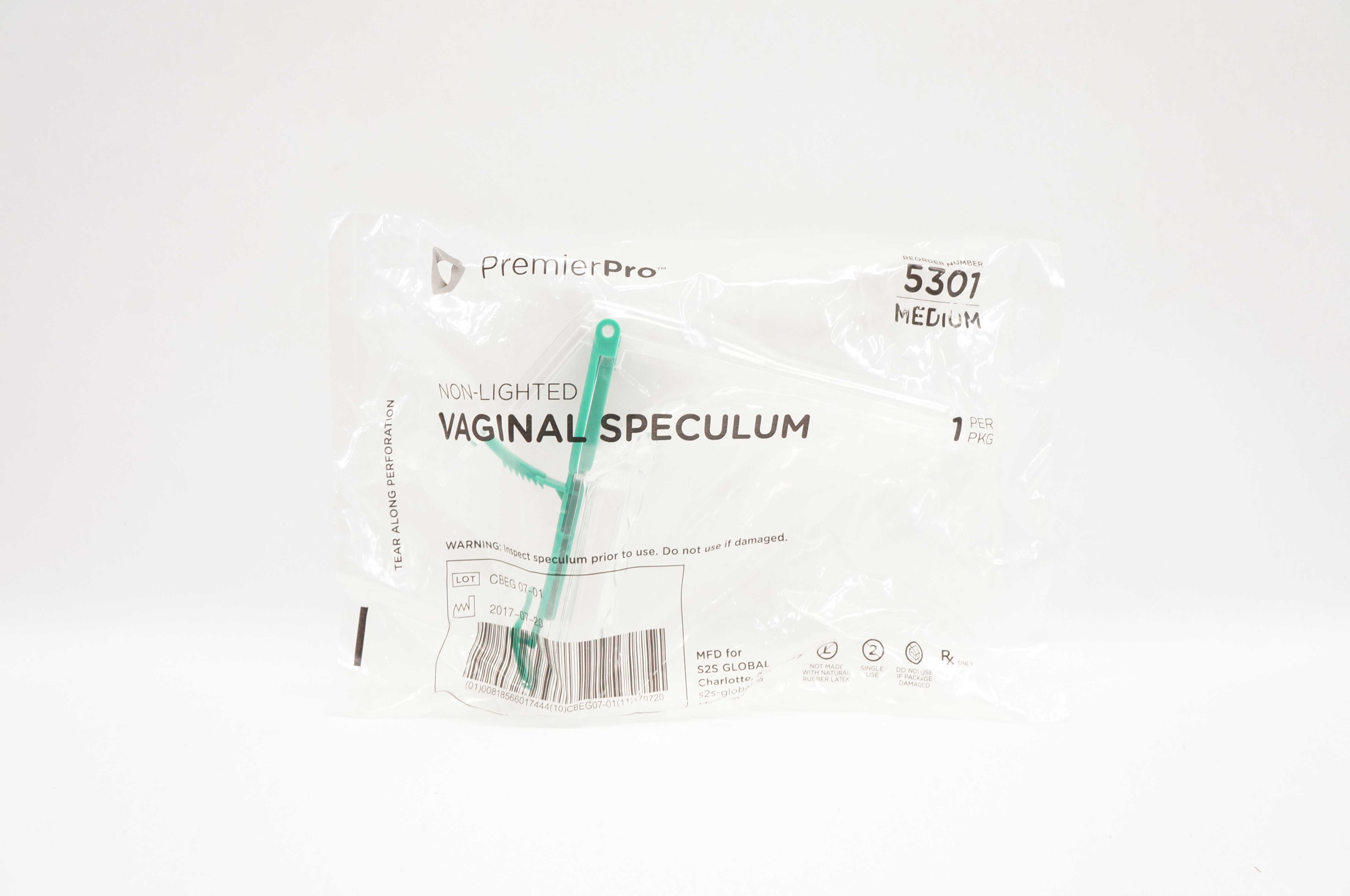 PremierPro 5301 Non-Lighted Vaginal Speculum, Medium