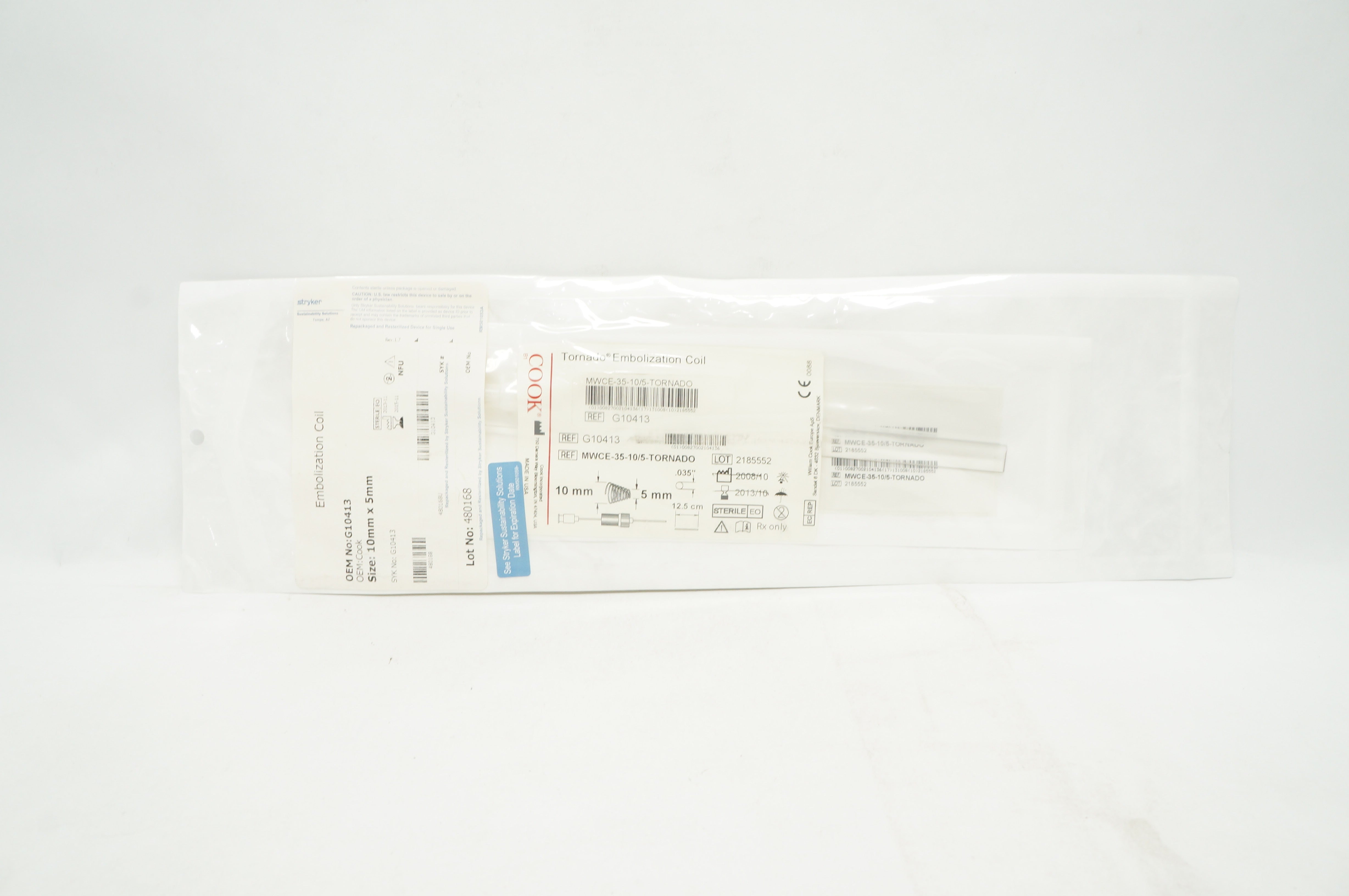 Cook Medical G10413 Tornado Embolization Coil 10mm x 5mm (x)