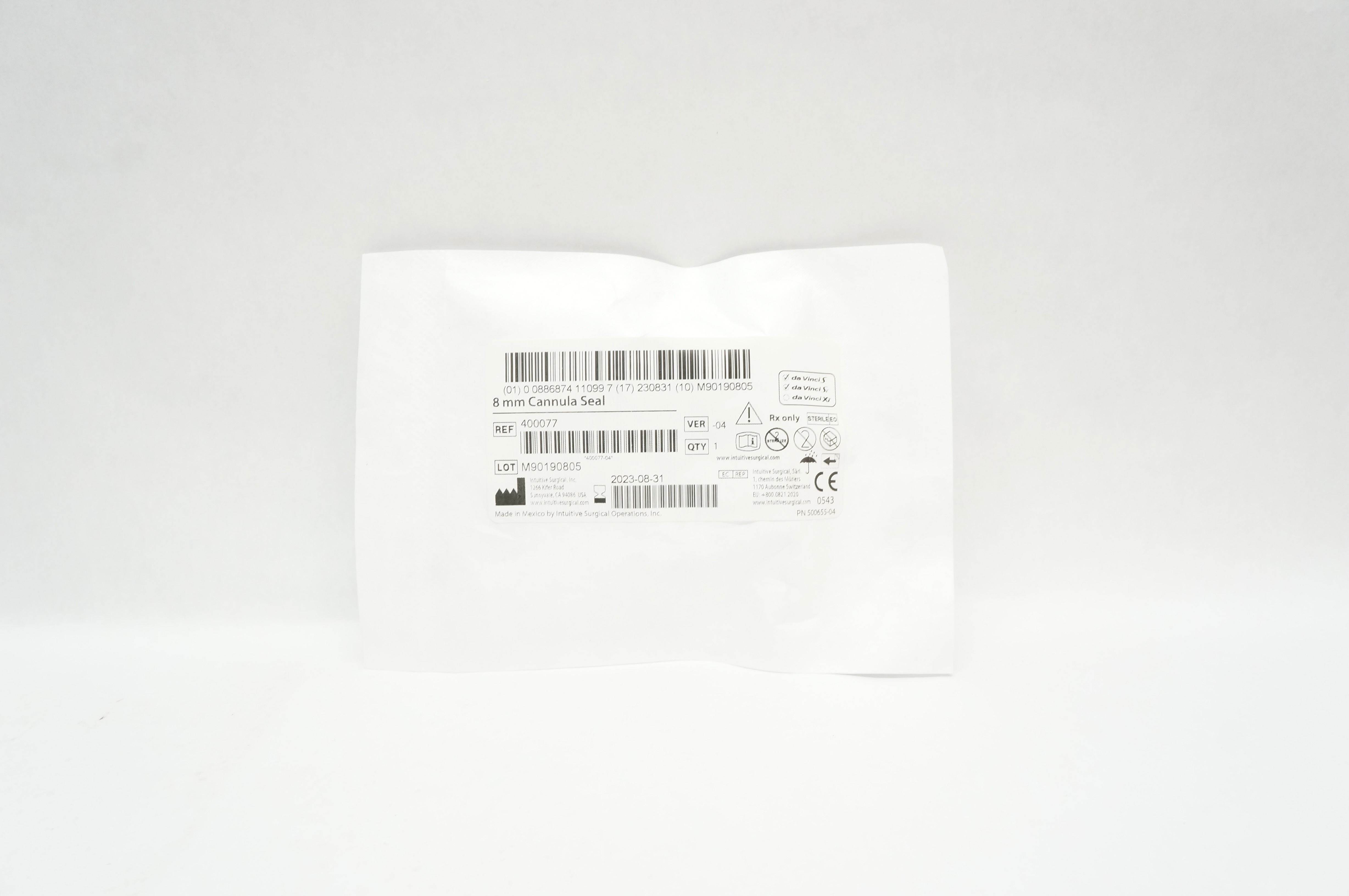 Intuitive Surgical 400077 Cannula Seal 8mm